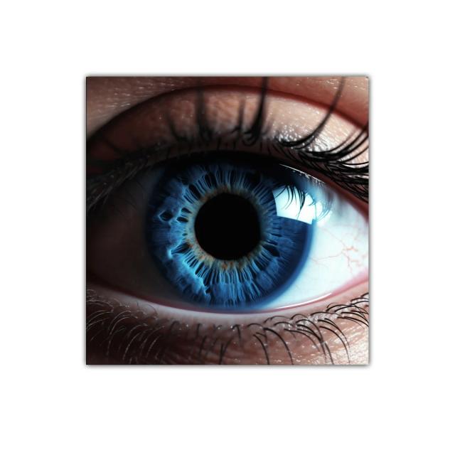 Cuadro decorativo ojo azul con detalle hipnotizante
