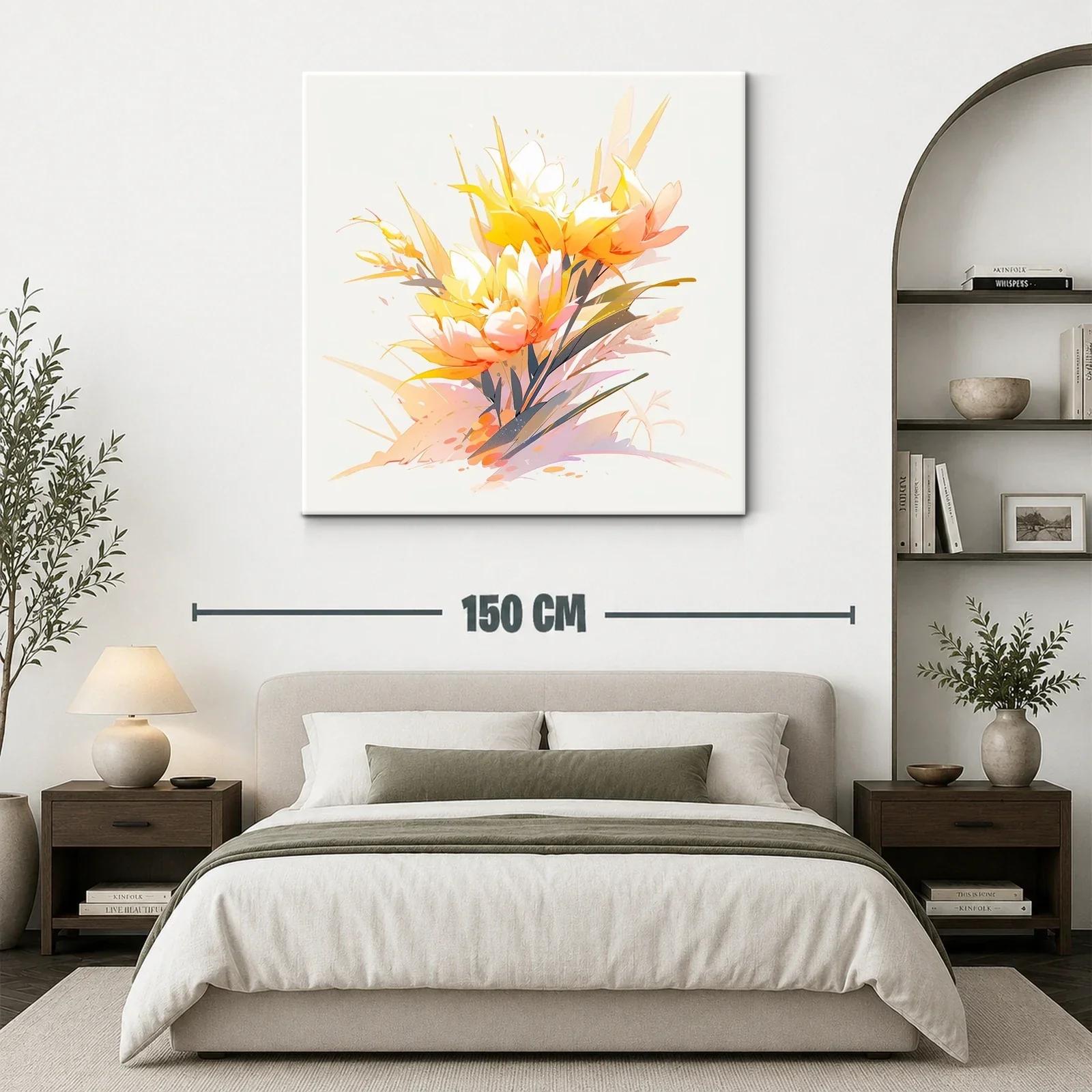 Cuadro Floral con Tonos Anaranjados y Amarillos Vibrantes — miniatura 3