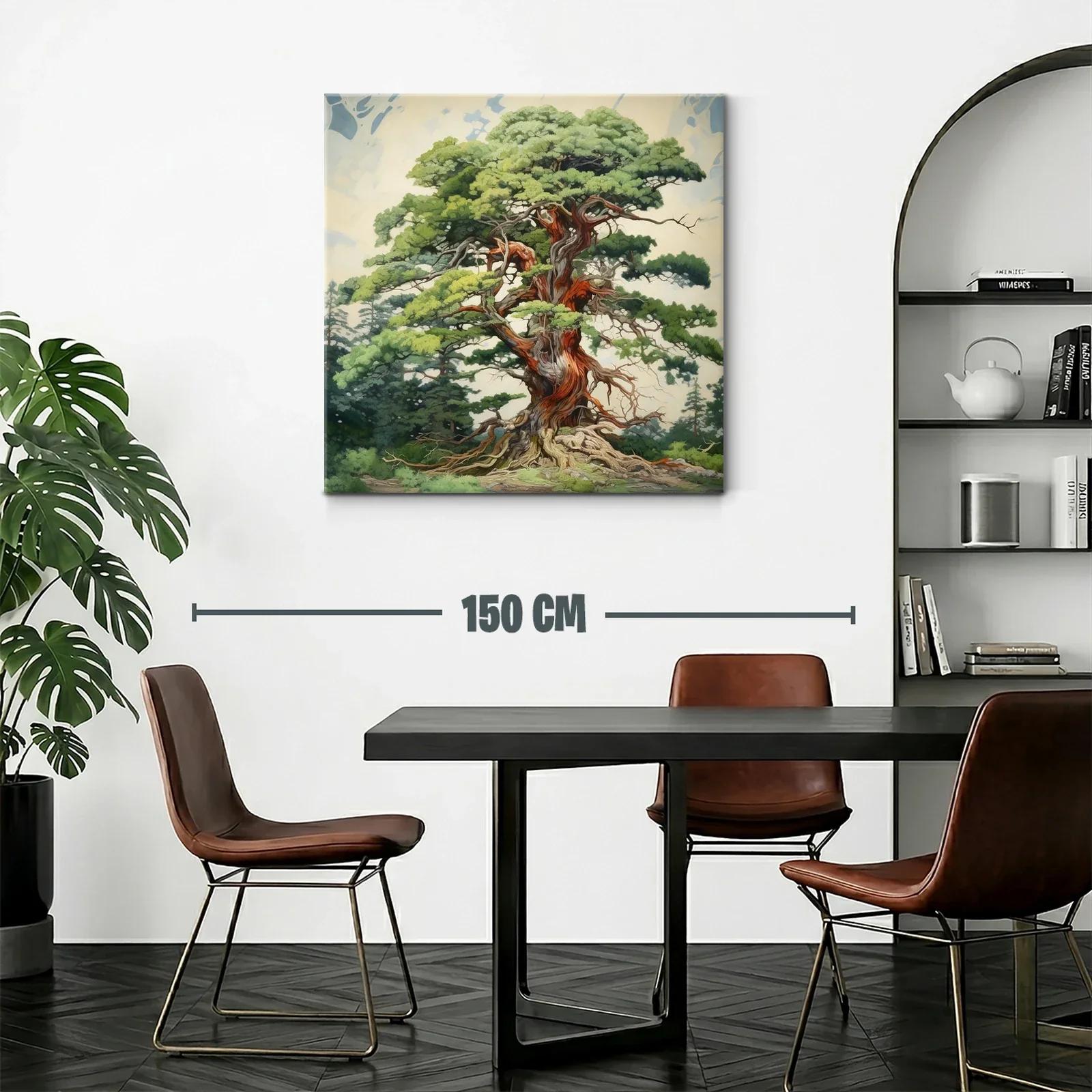 Majestuoso árbol con ramas retorcidas y follaje verde — miniatura 2