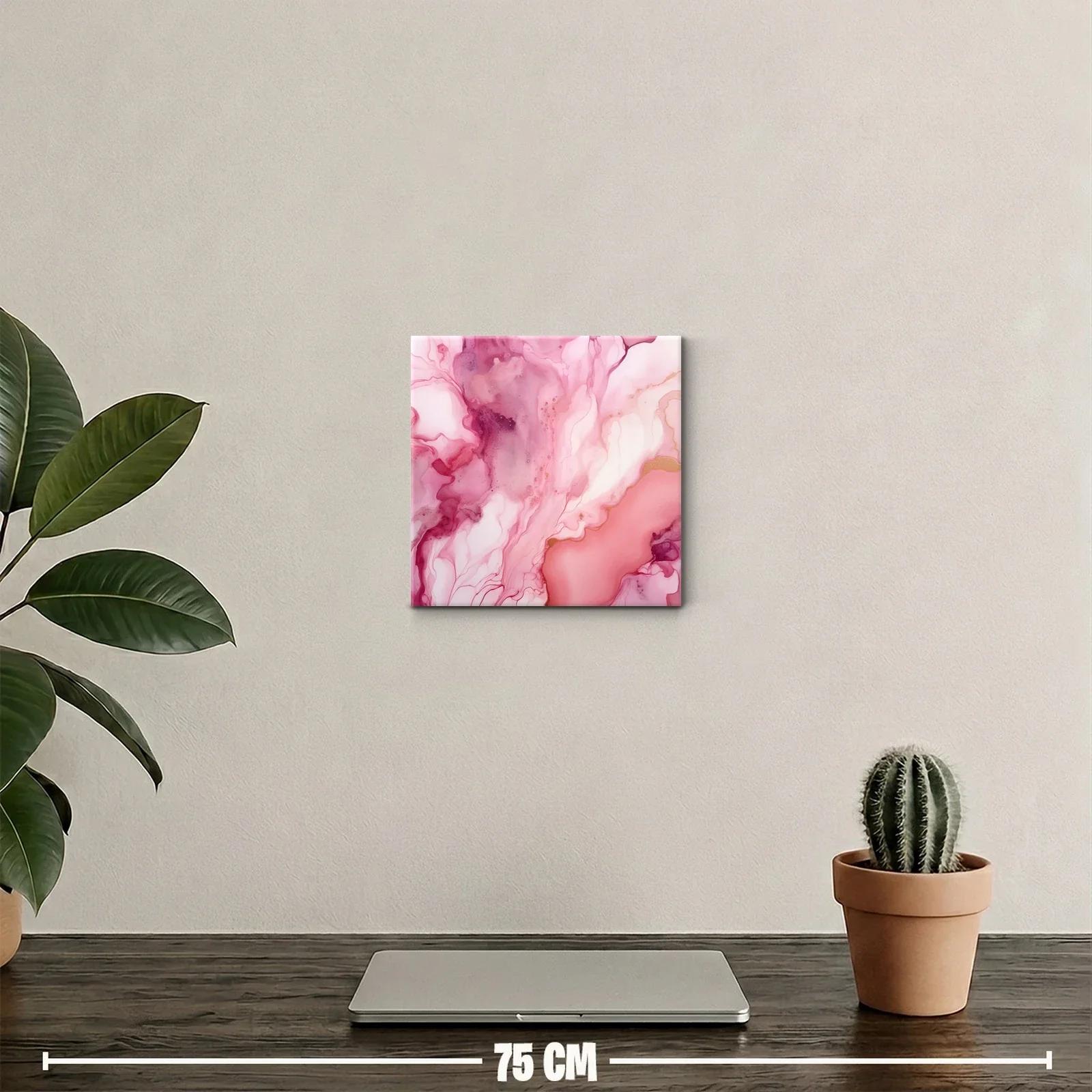 Abstracto fluido en tonos rosas con toques dorados suaves — miniatura 2