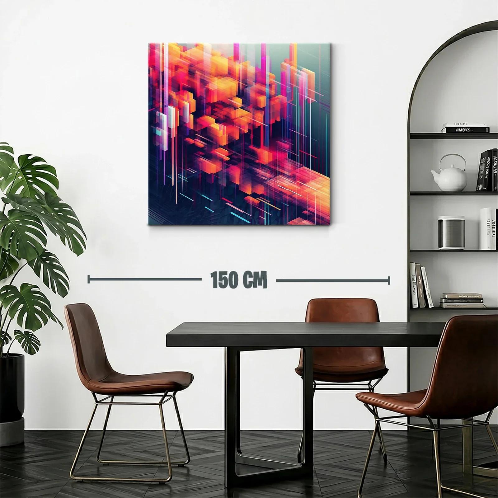 Composición abstracta en tonos cálidos y vibrantes — miniatura 2