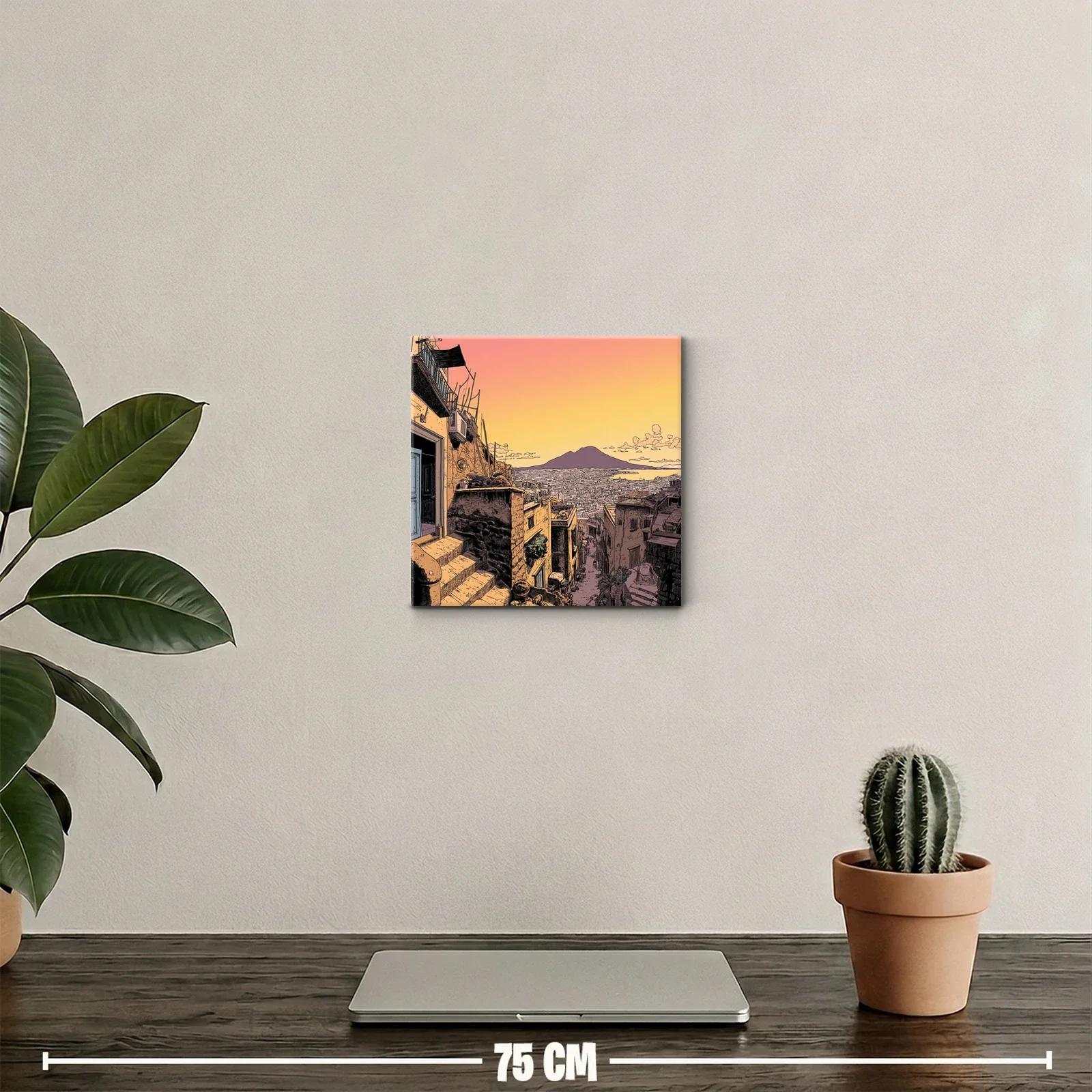 Atardecer cálido sobre calle de ciudad histórica italiana — miniatura 2