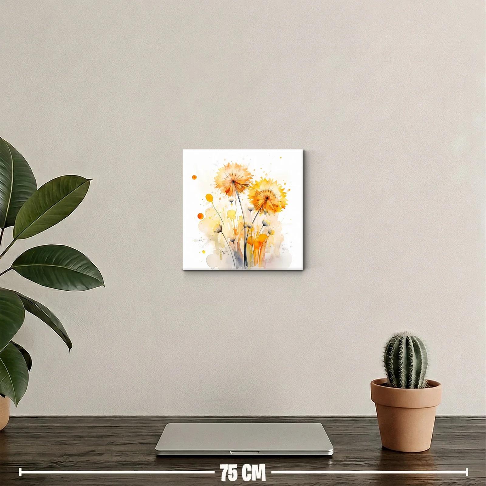 Cuadro decorativo con flores de tonos cálidos y suaves — miniatura 2