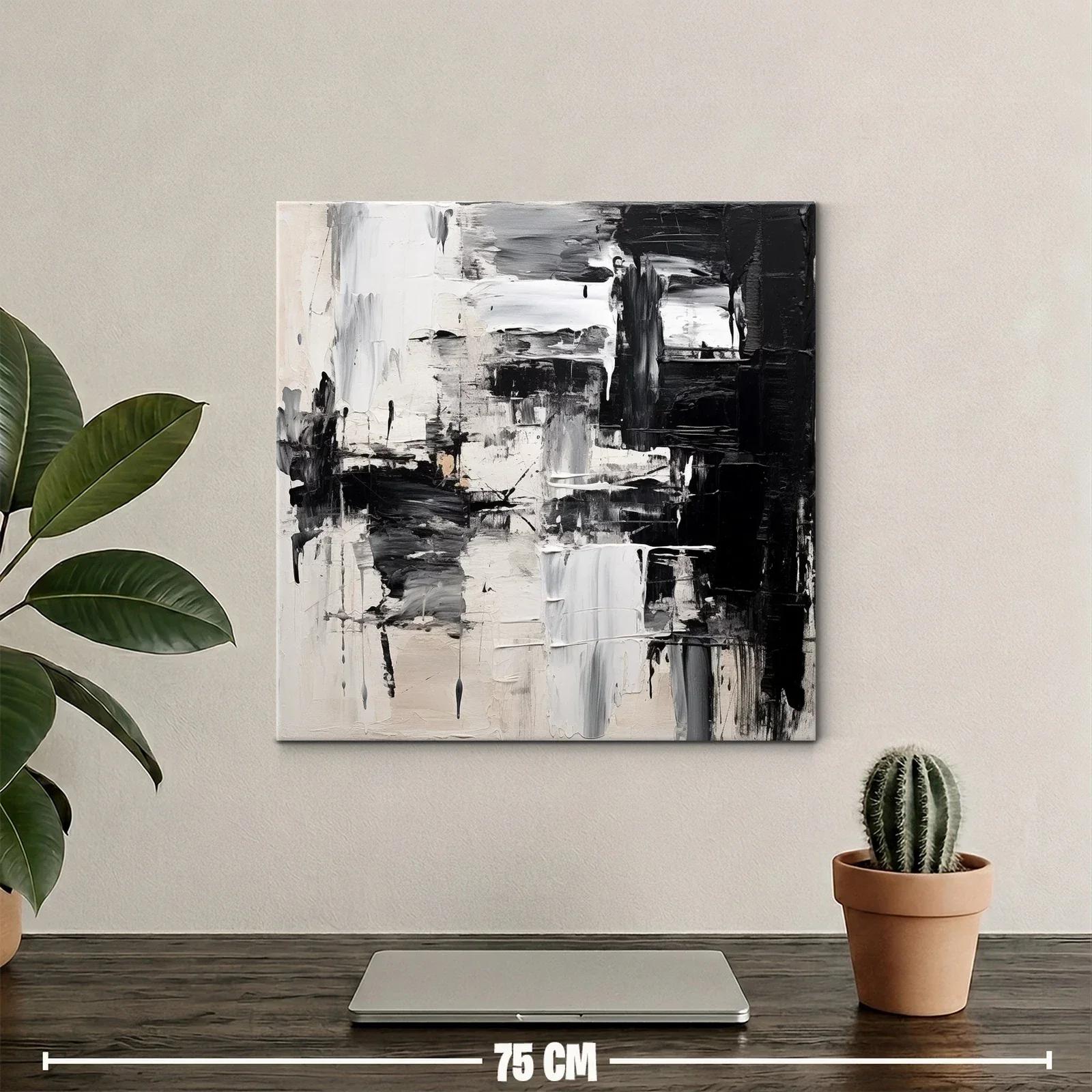 Composición abstracta en negro blanco y tonos neutros — miniatura 2