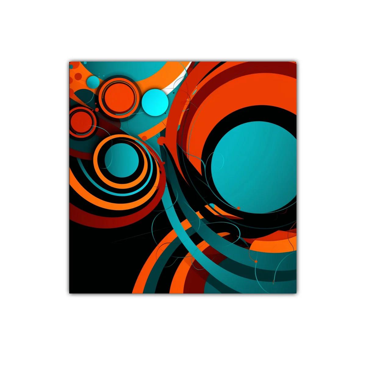 Impactante diseño abstracto con círculos en tonos vibrantes