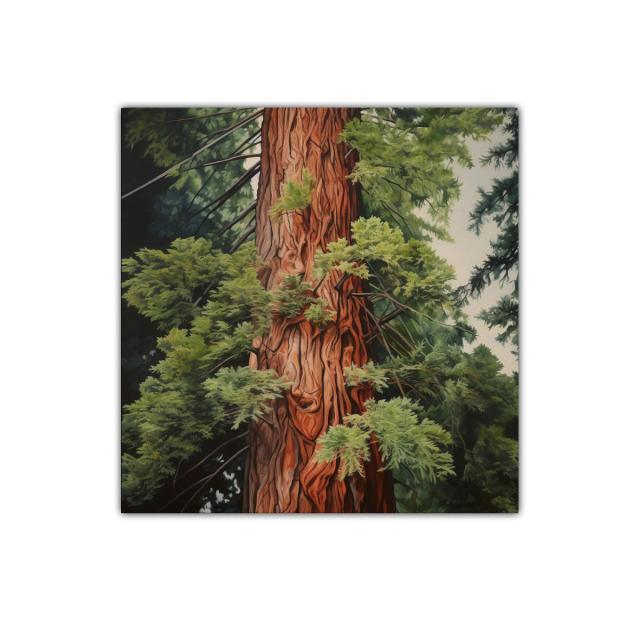 Tronco de árbol majestuoso envuelto en hojas verdes