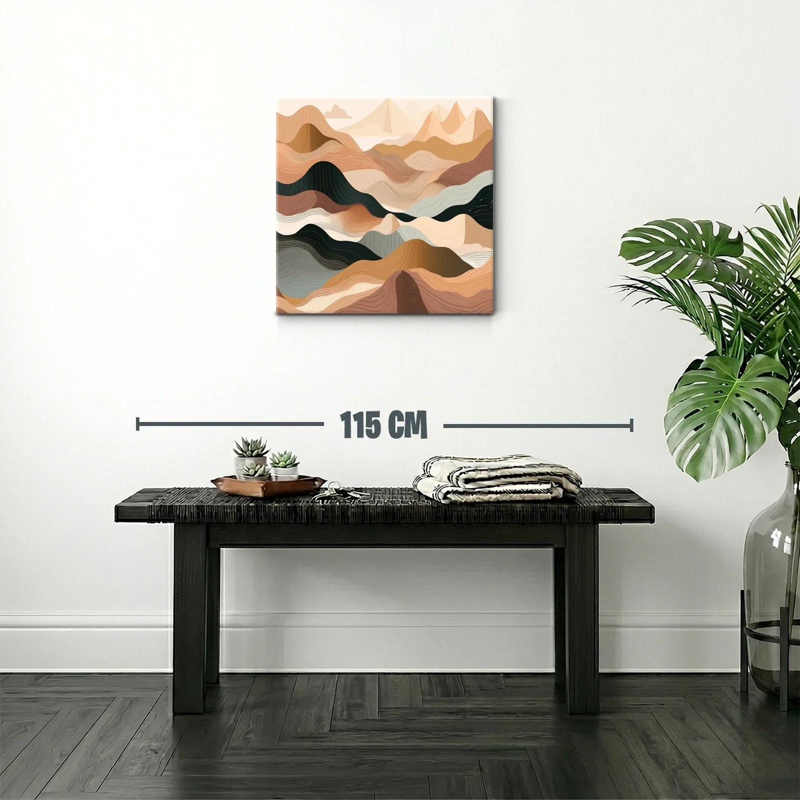 Paisaje abstracto en tonos tierra y negro elegante — miniatura 2