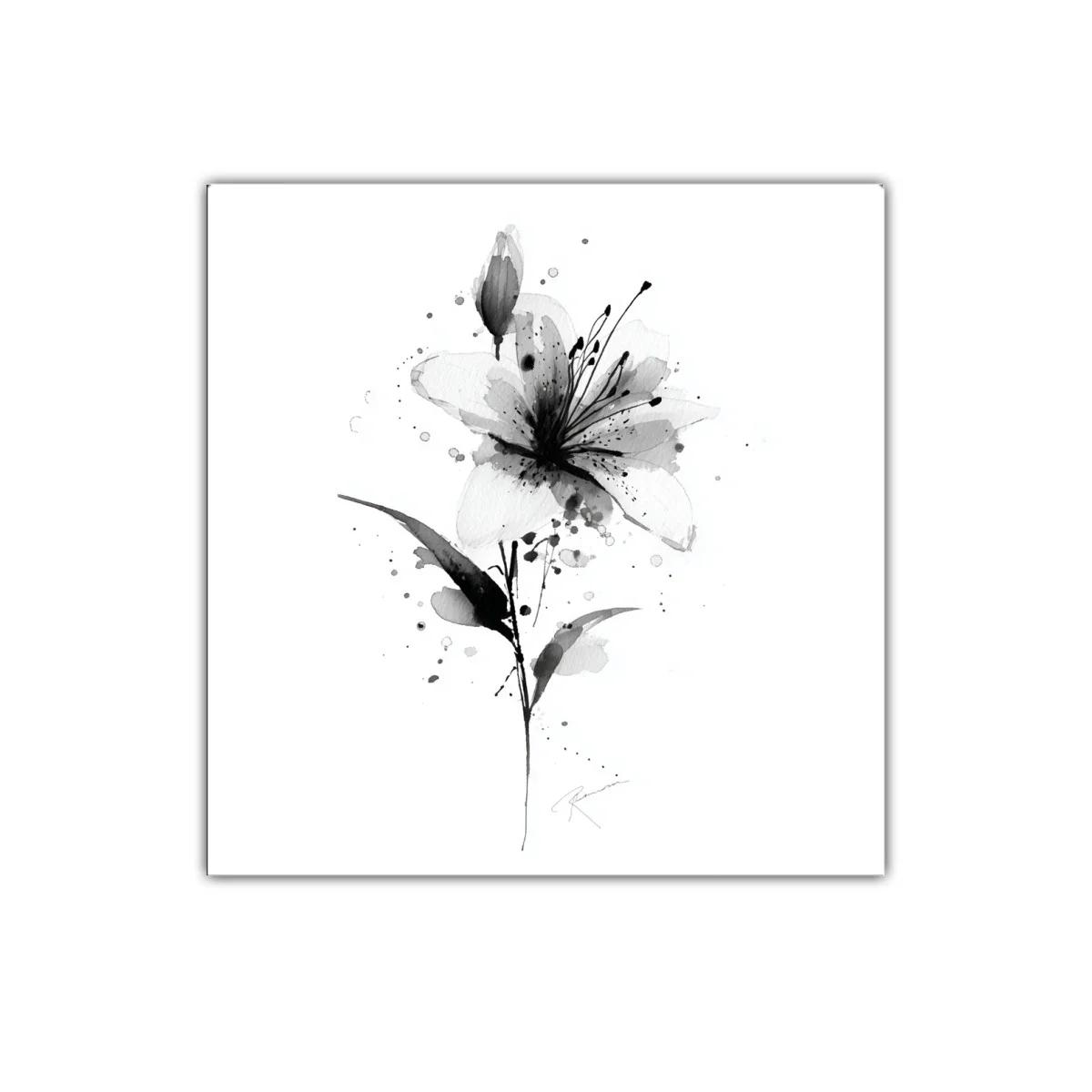 Flor elegante en tonos monocromáticos suaves y delicados