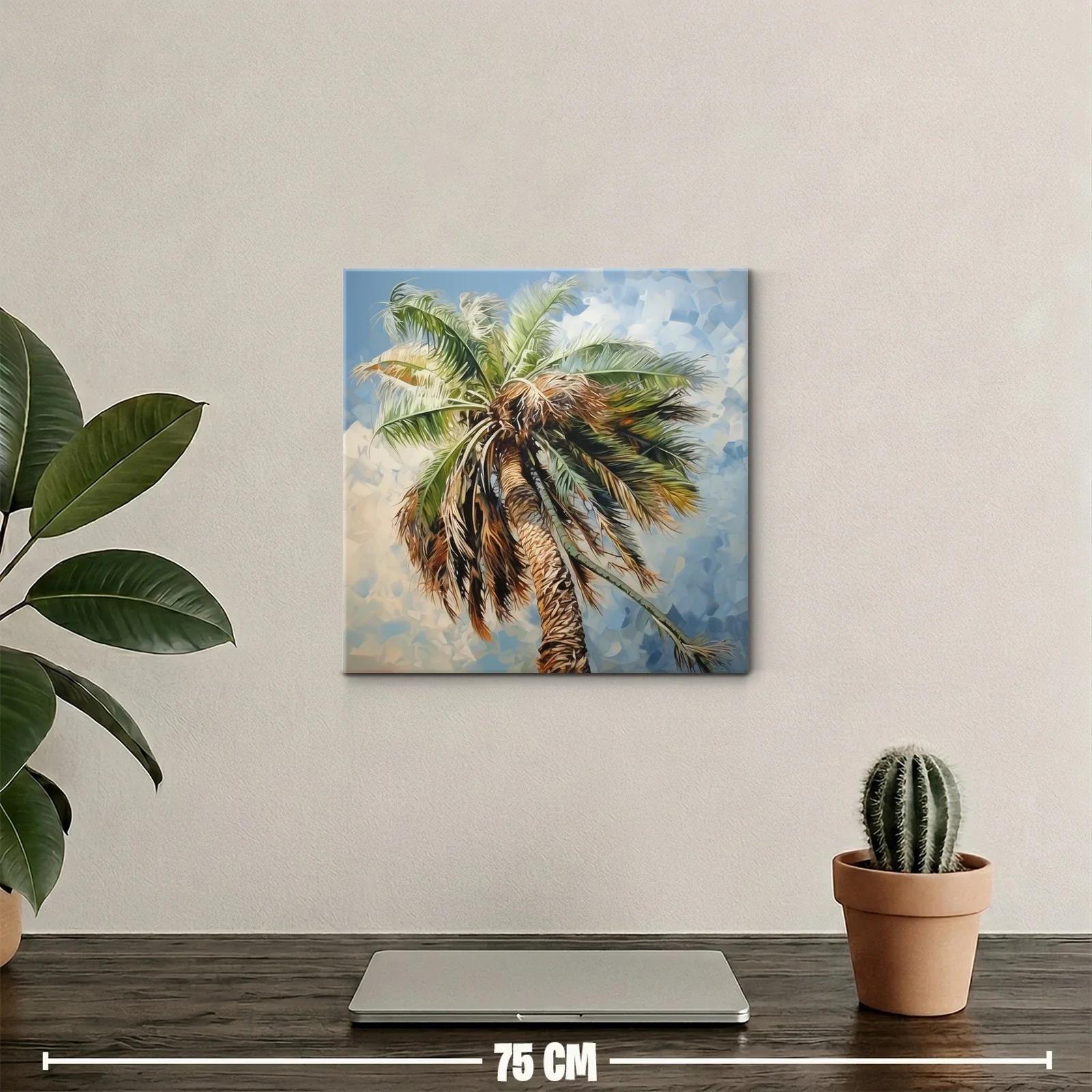 Palmera soleada con cielo azul brillante — miniatura 2