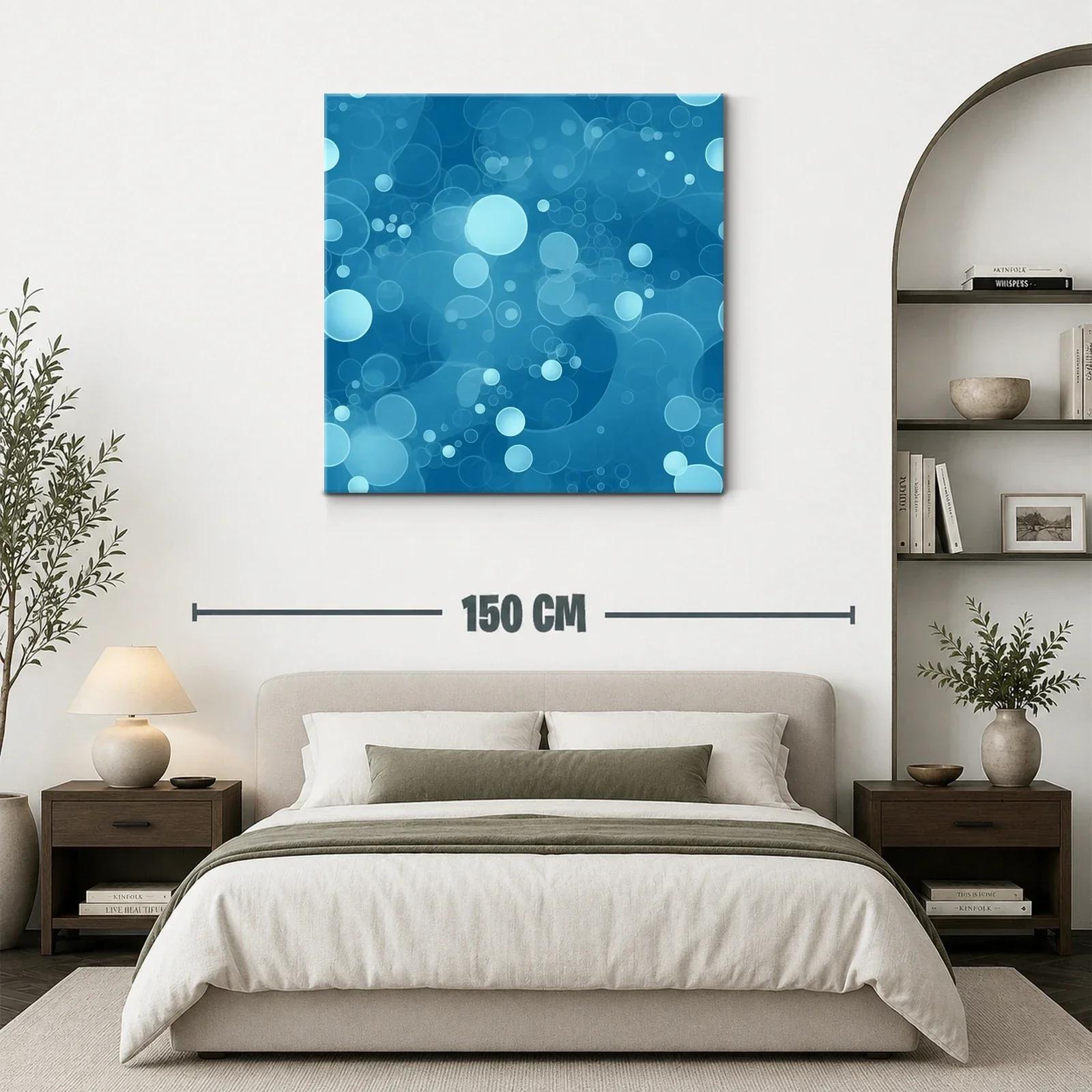 Composición abstracta de burbujas en tonos azul celeste — miniatura 3