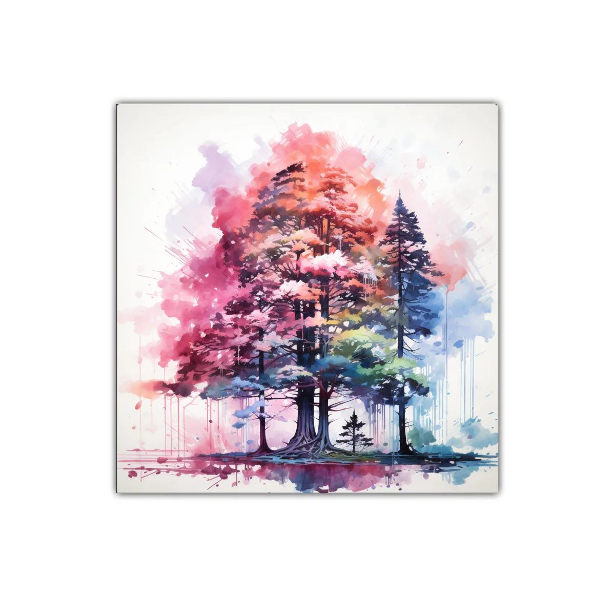 Árboles en explosión de color vibrante y delicado — imagen principal