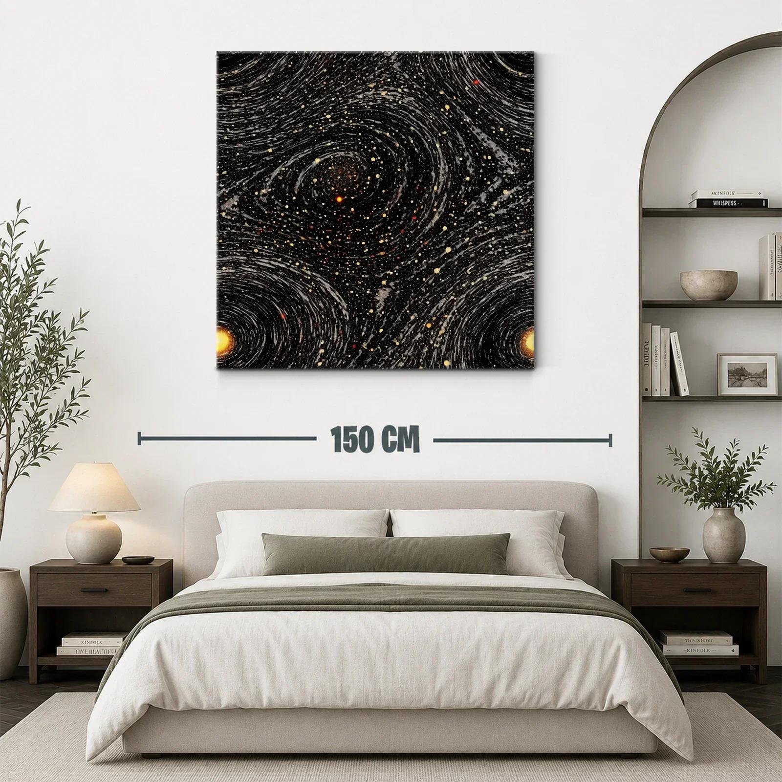 Abstracción cósmica con espirales y destellos estelares — miniatura 3