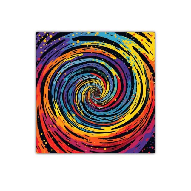 Cuadro Decorativo Espiral Colorida en Movimiento Dinámico