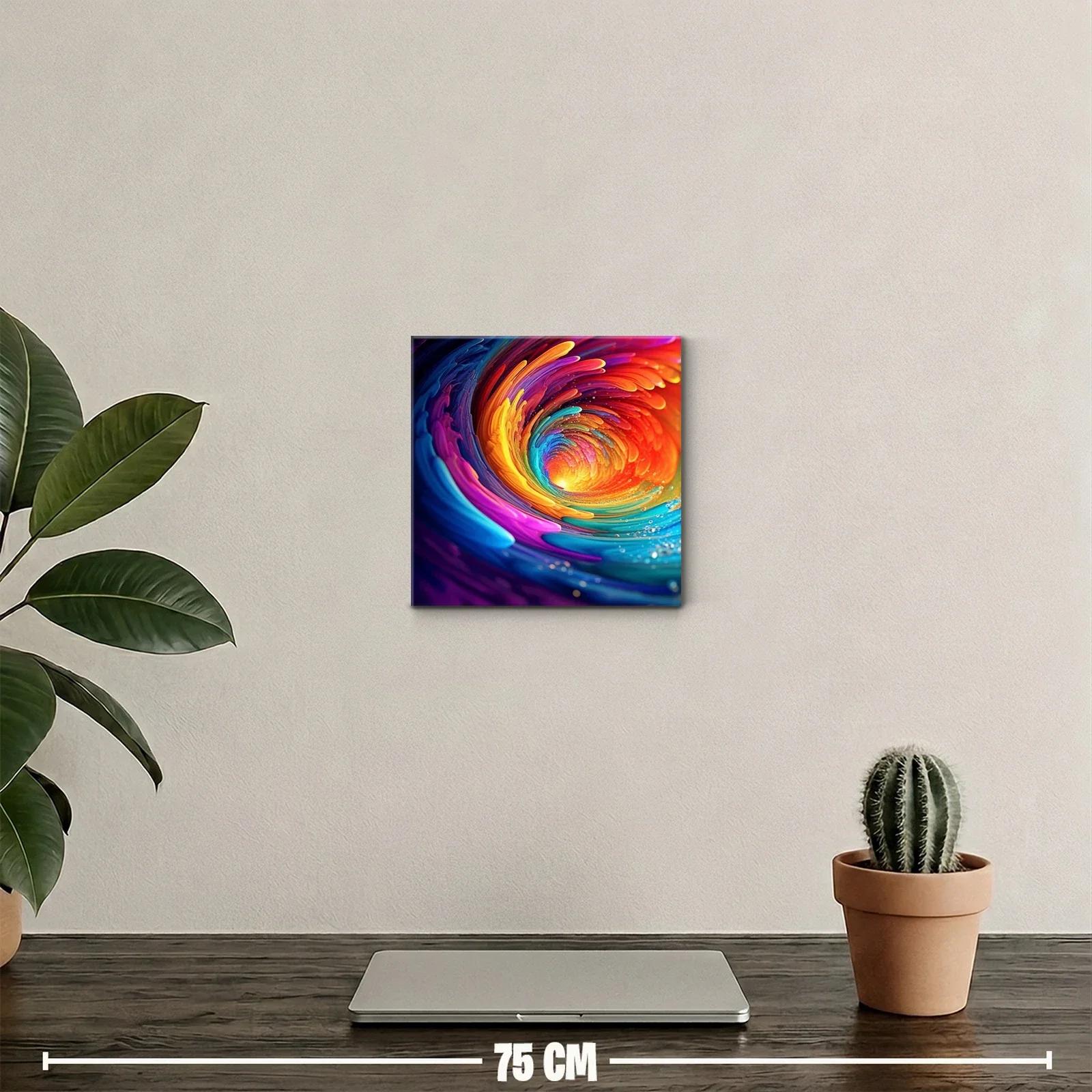 Cuadro vibrante con espiral de colores intensos y dinámicos — miniatura 2