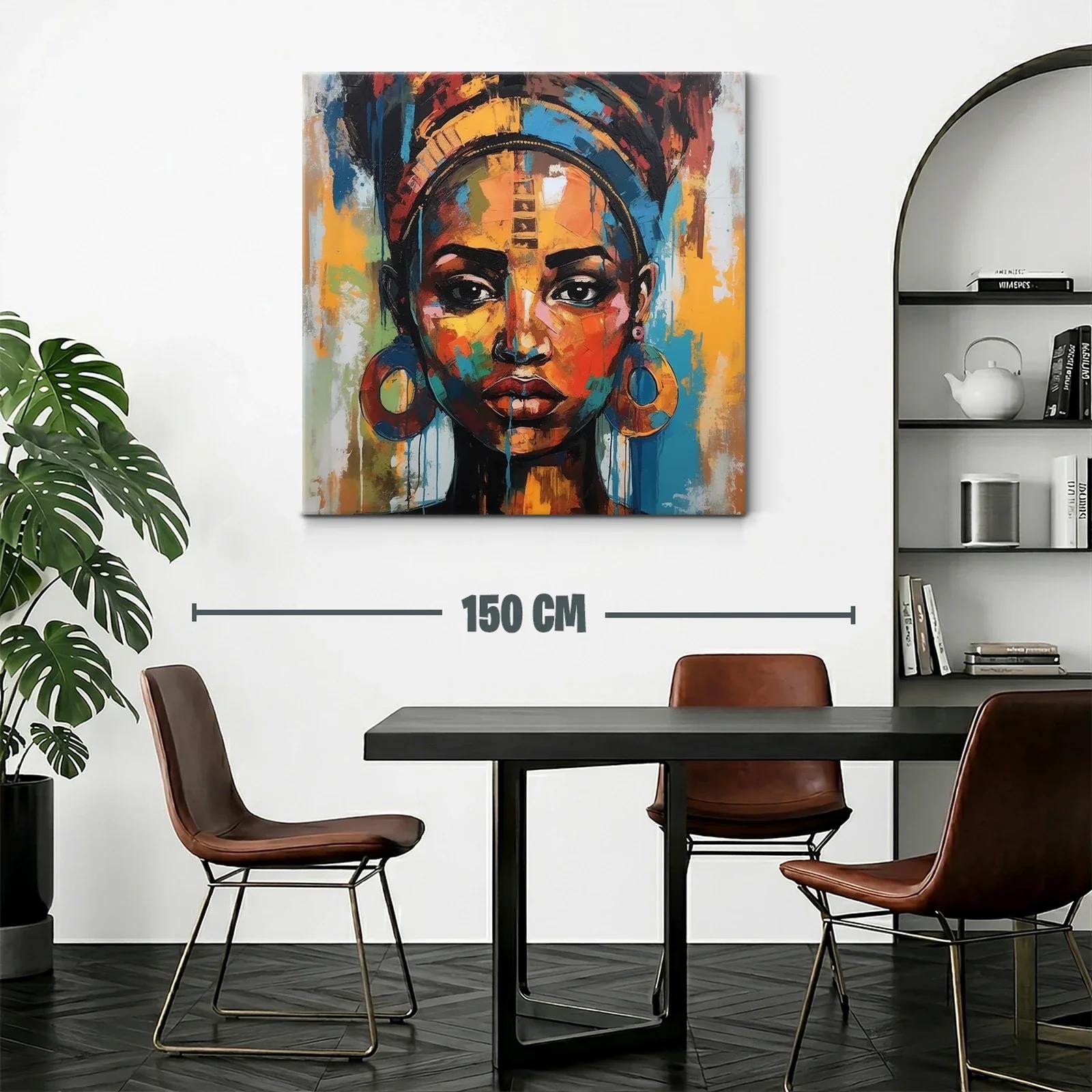 Retrato vibrante de mujer con estilo africano — miniatura 2