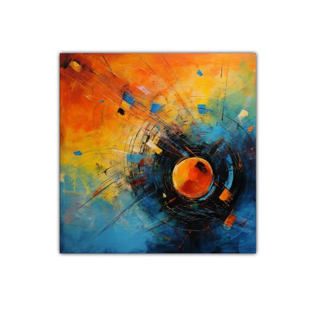 Explosión de color con energía dinámica centrada