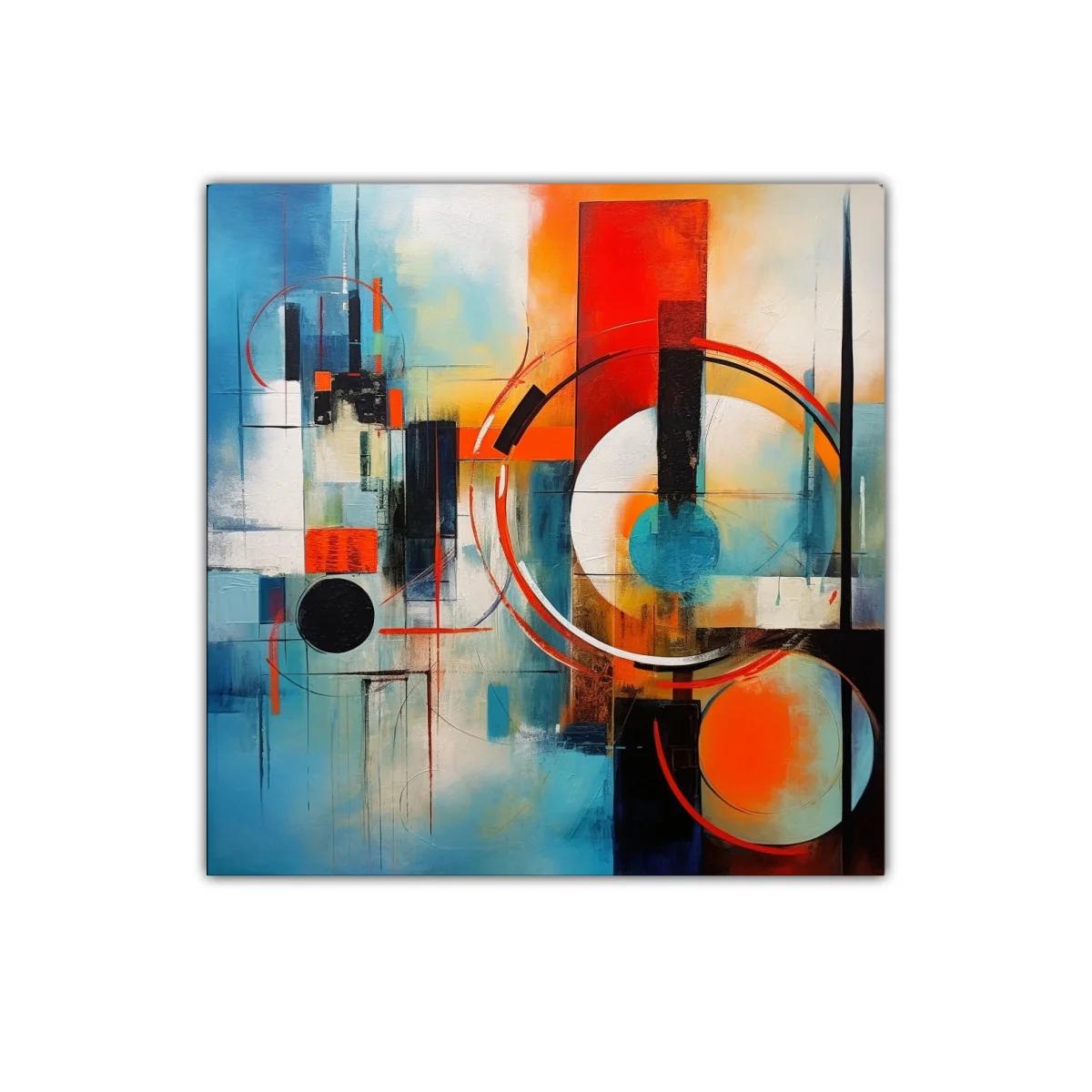 Composición abstracta con círculos y líneas vibrantes — imagen principal