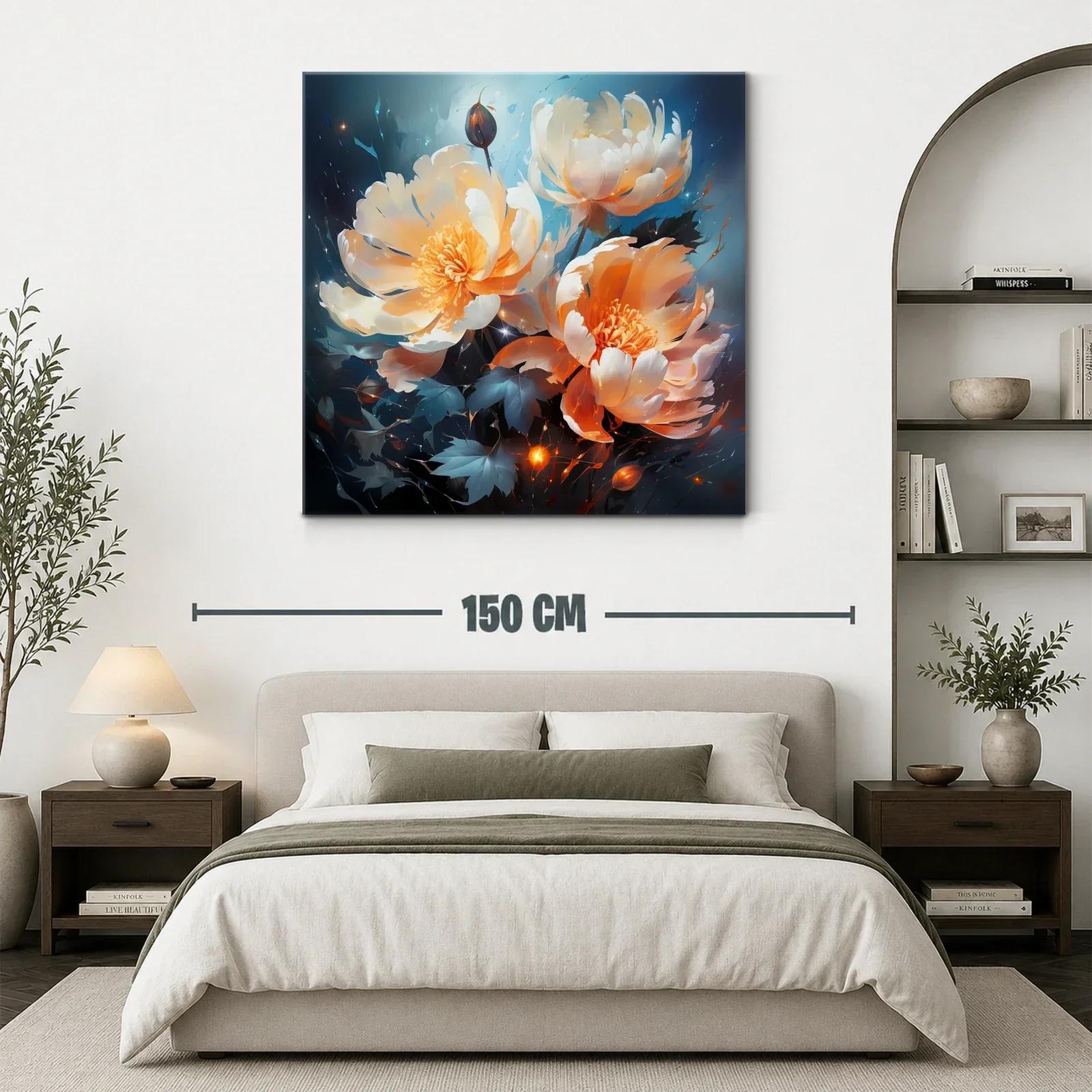 Flores etéreas en tonos cálidos y fríos contrastantes — miniatura 3