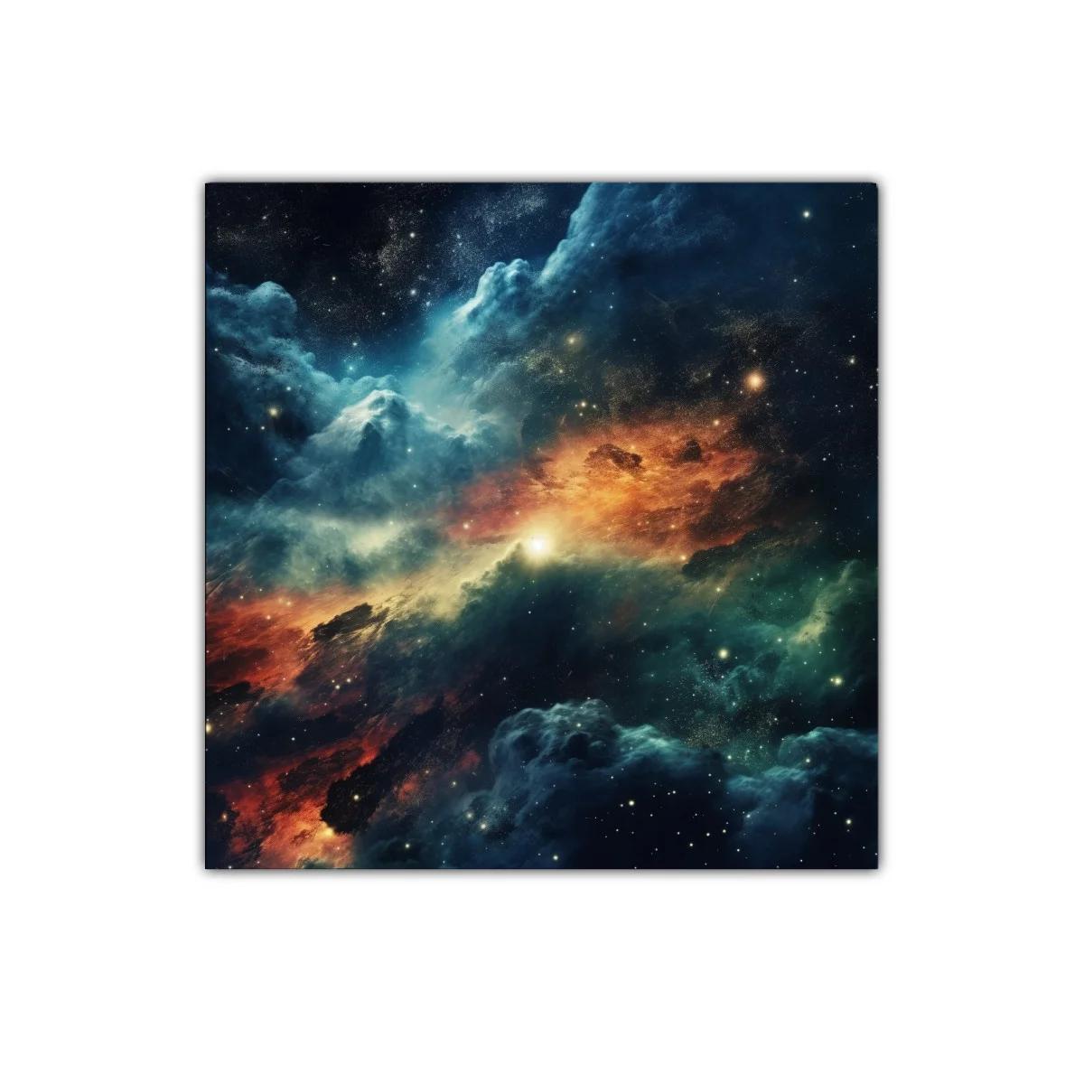 Nebulosa Cósmica en Tonos Profundos y Vibrantes