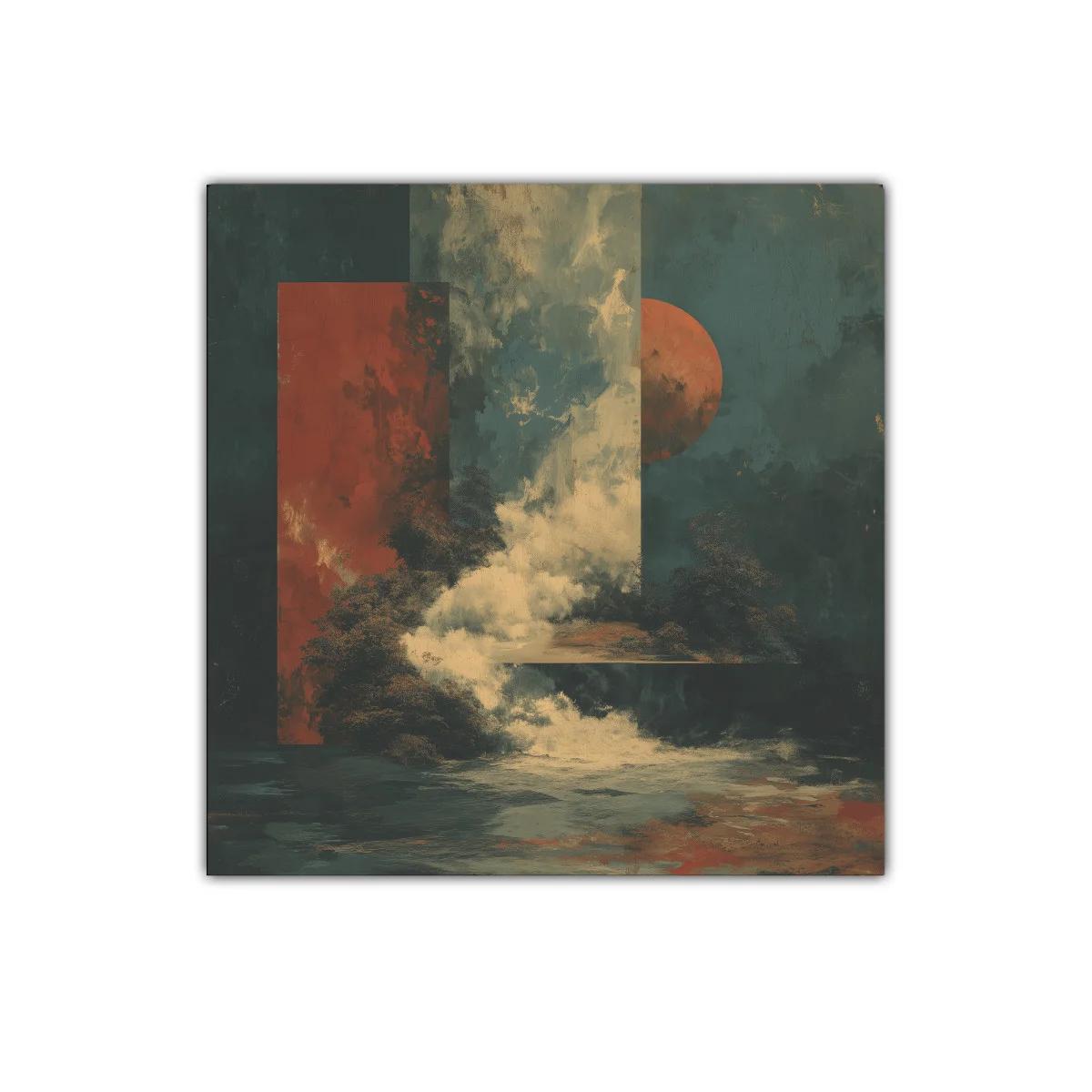 Composición abstracta con atmósfera nebulosa y tonos cálidos — imagen principal