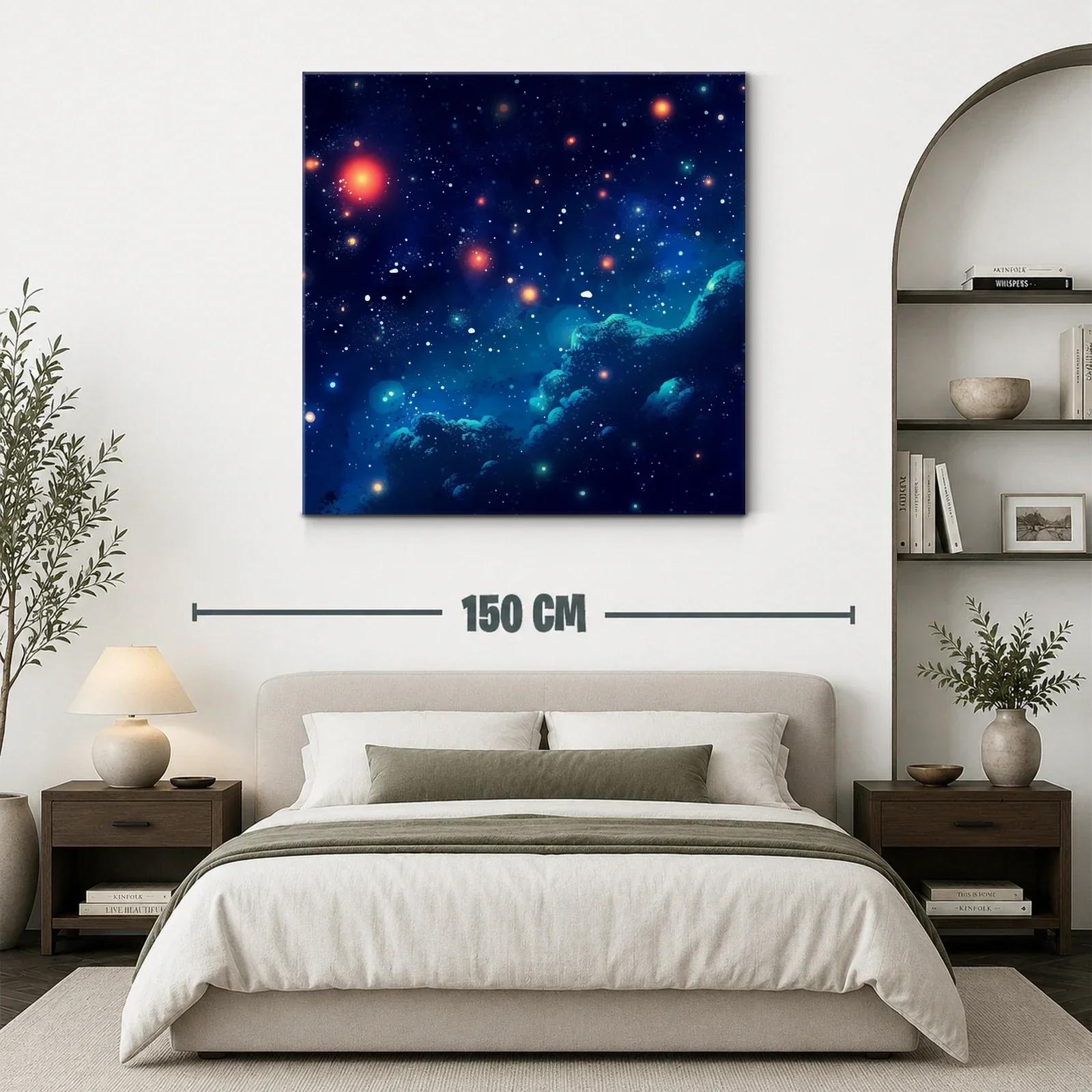 Cielo Estrellado con Destellos en Tonos Azul y Naranja — miniatura 3