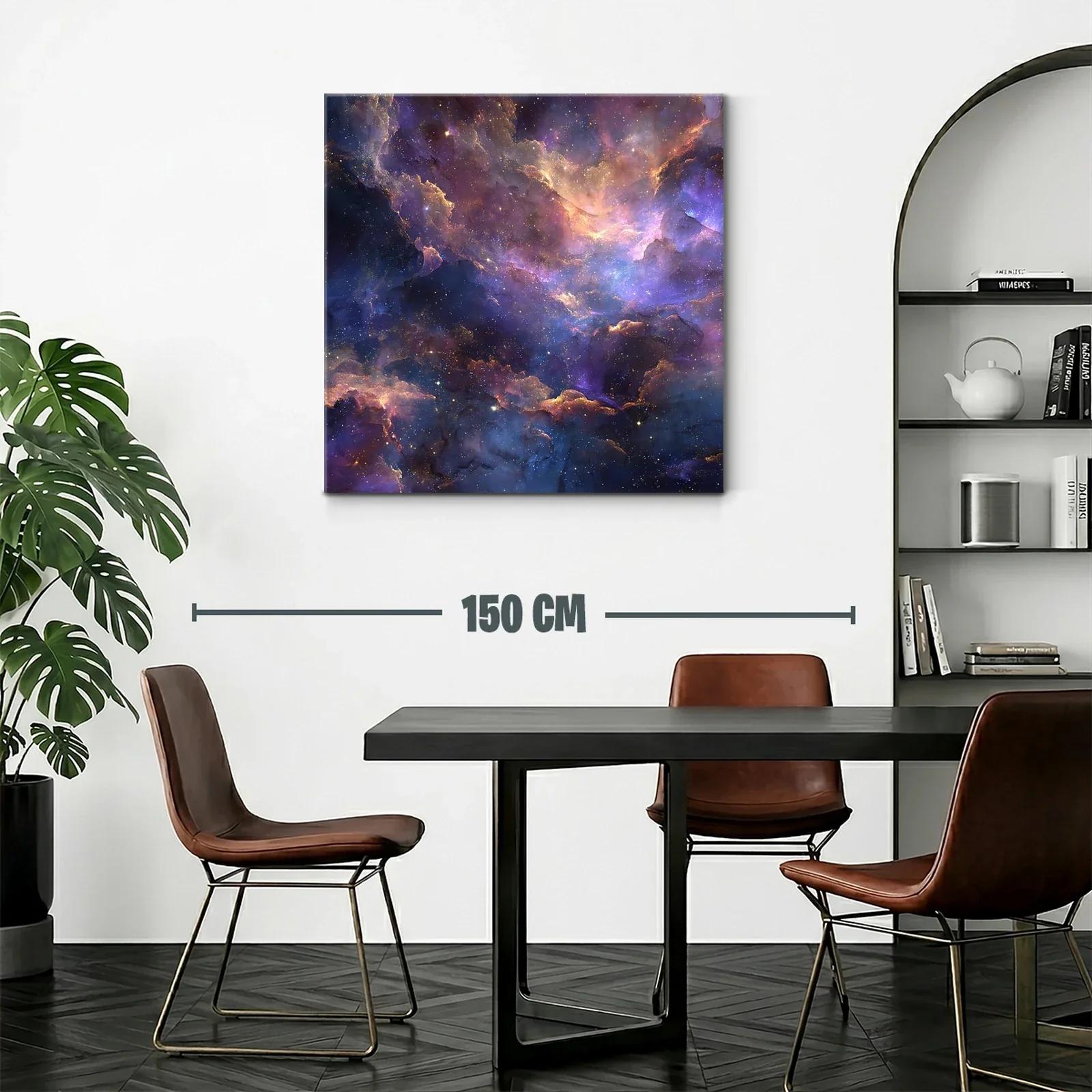 Universo estrellado con tonos violetas y dorados — miniatura 2