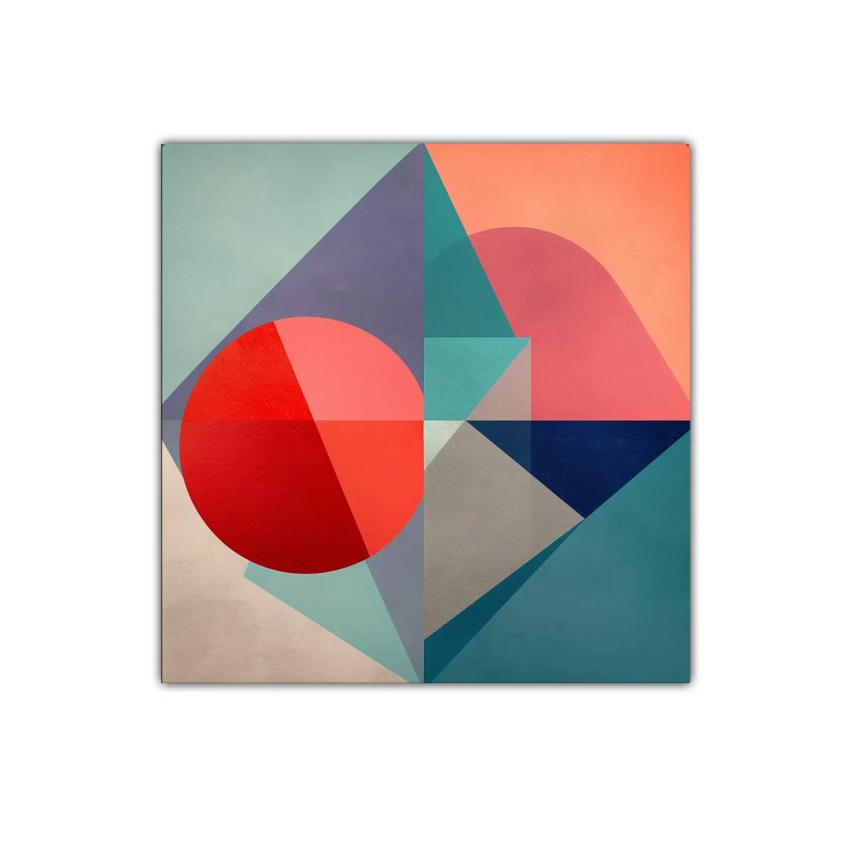 Composición geométrica vibrante con formas y colores contrastantes — imagen principal