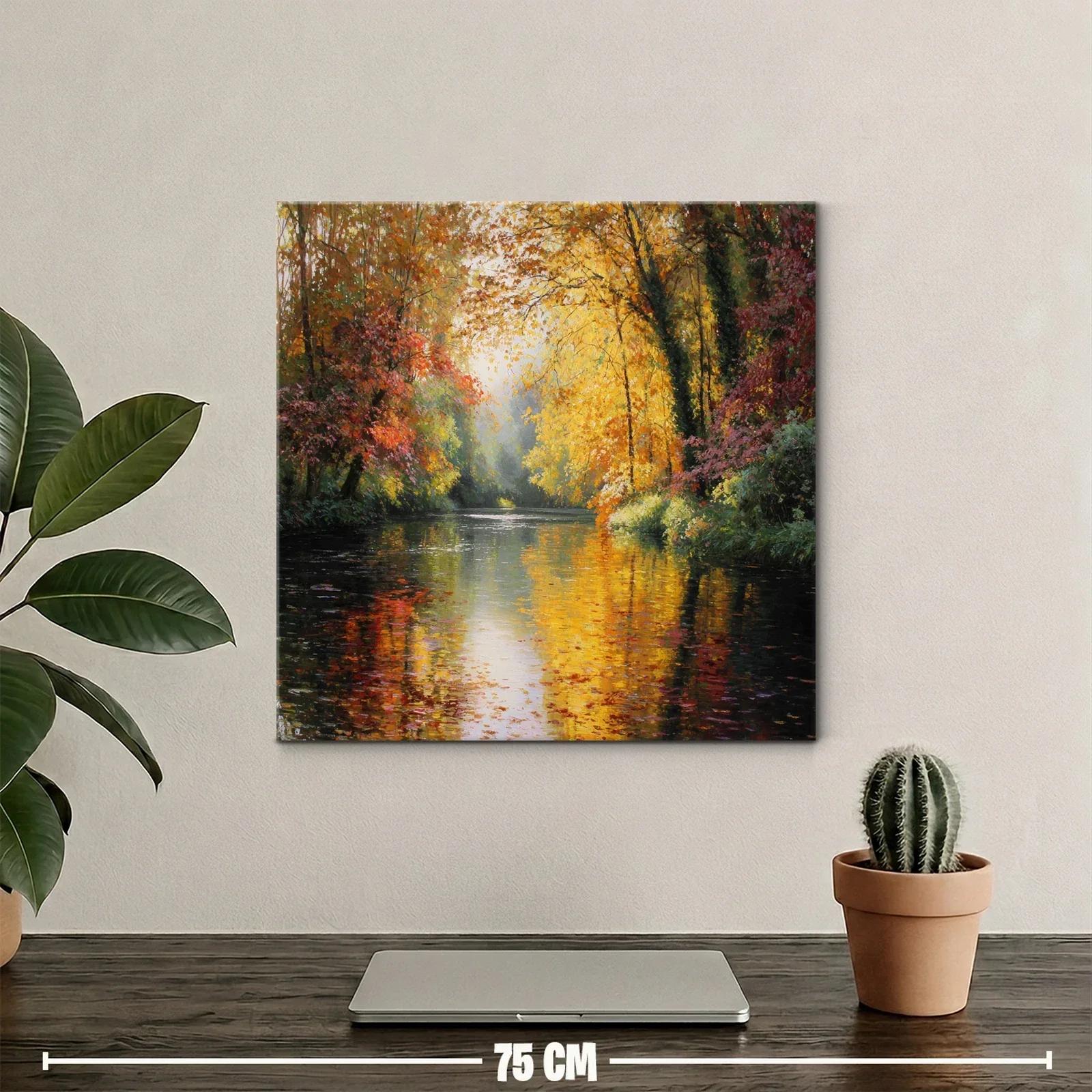 Reflejos de otoño en el río sereno — miniatura 2