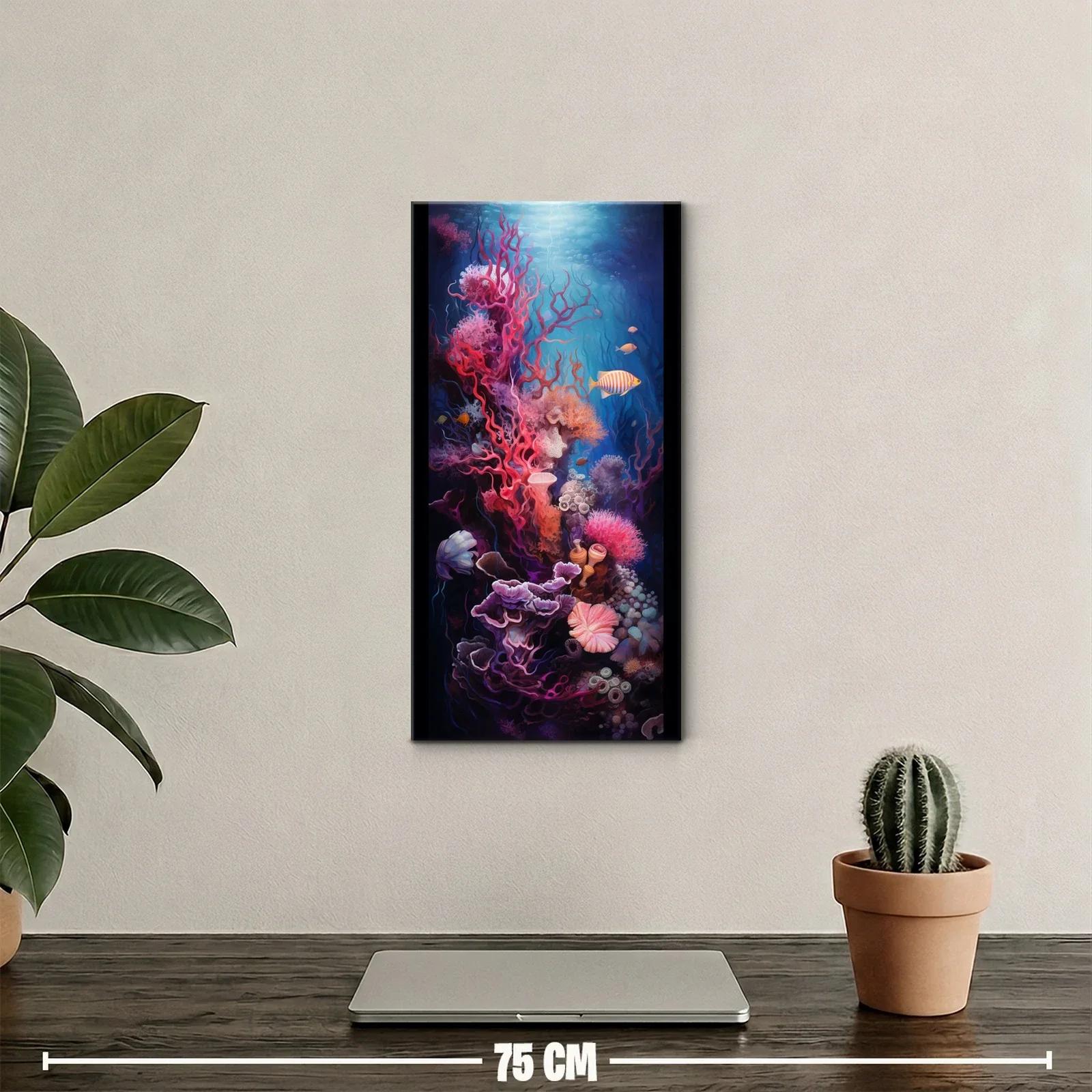 Cuadro arrecife de coral rosado y morado — miniatura 2