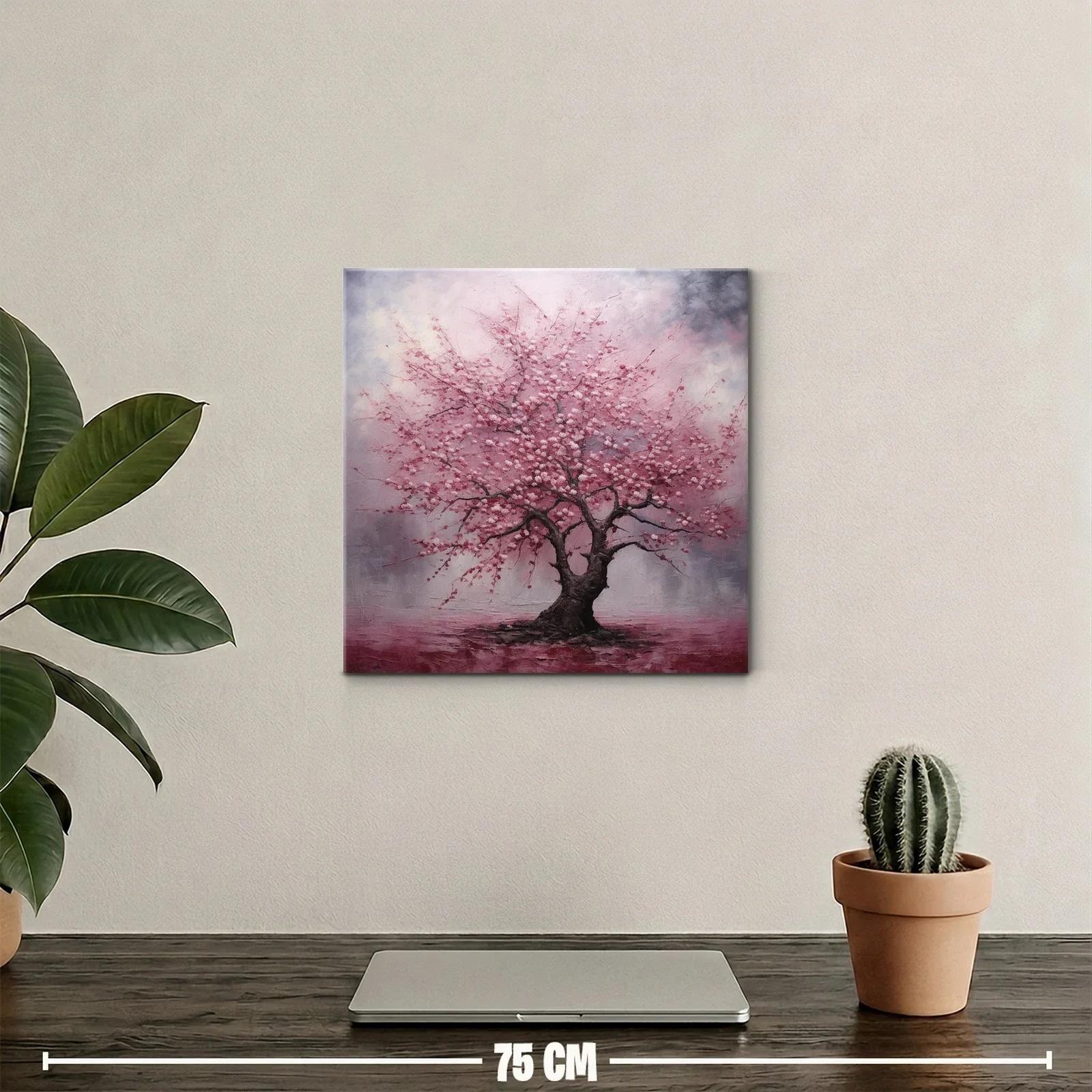 Árbol en flor con tonos rosados y ambiente etéreo — miniatura 2
