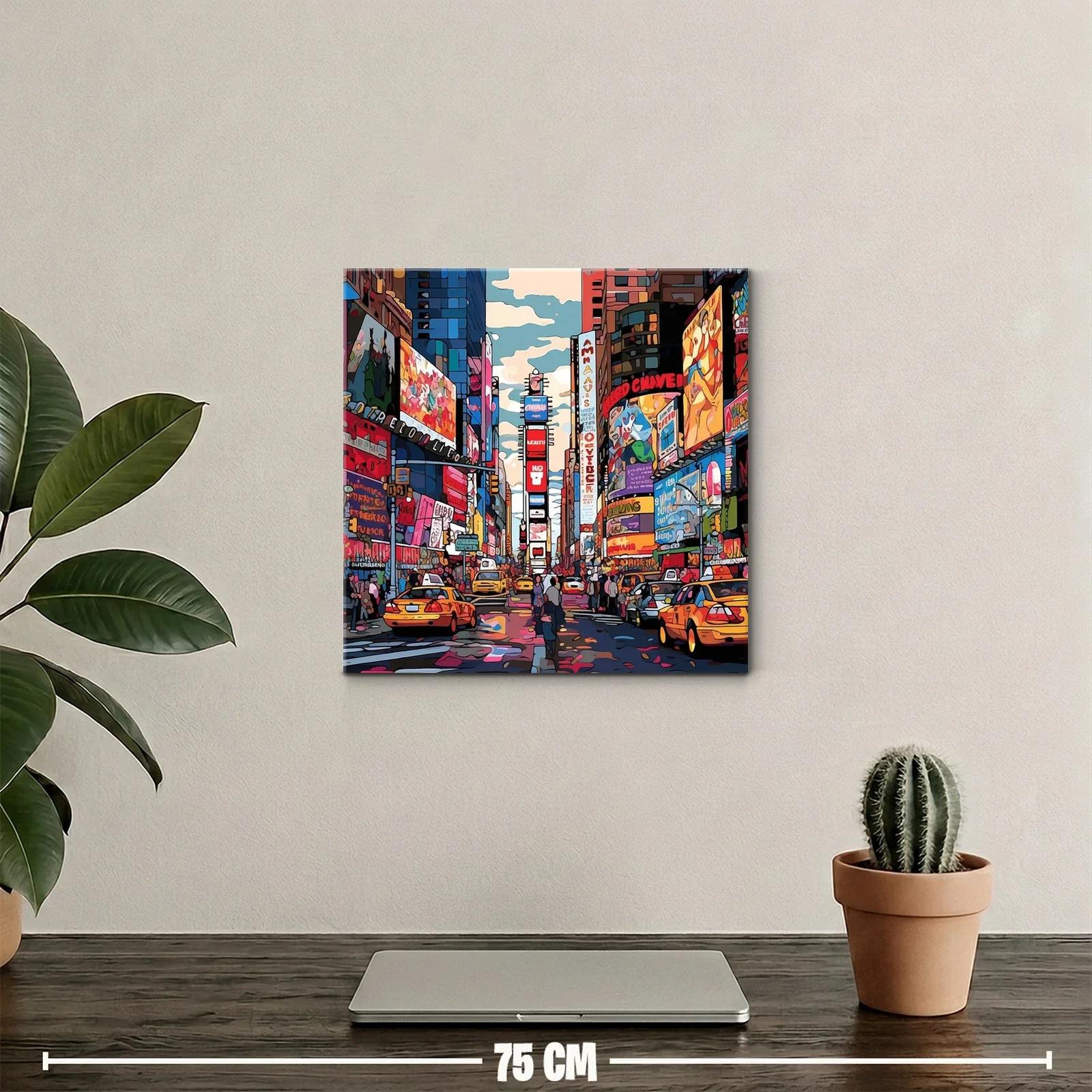 Ciudad vibrante al anochecer con taxis y luces urbanas — miniatura 2