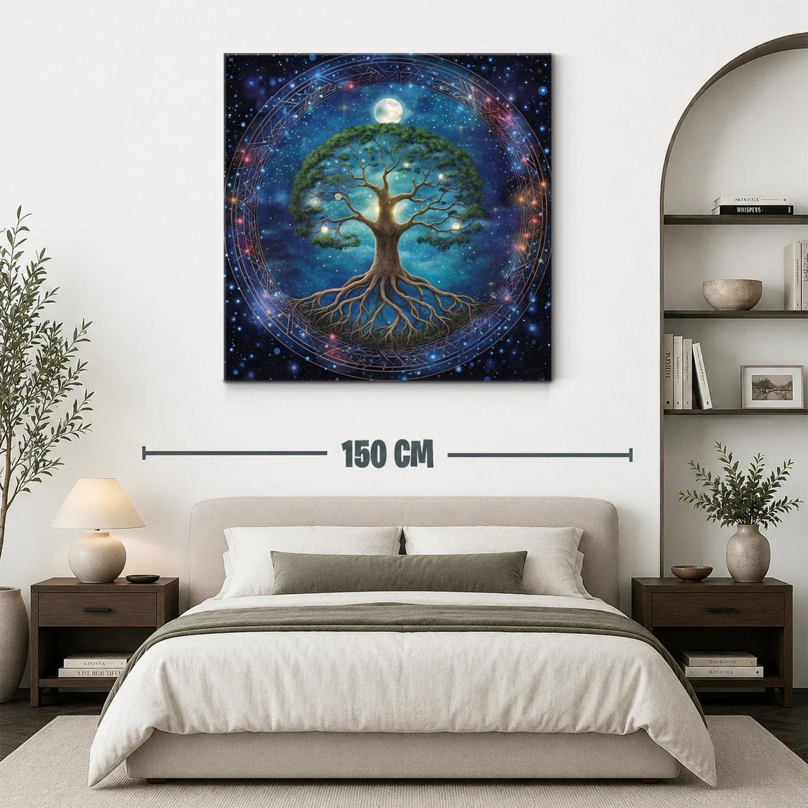 Árbol de la vida iluminado bajo un cielo estrellado — miniatura 3