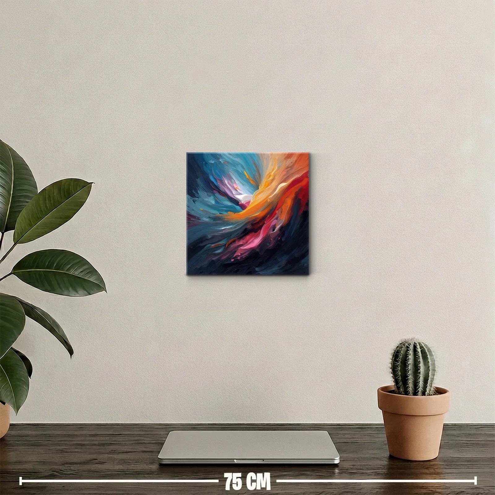 Cuadro abstracción de vibrantes colores en movimiento — miniatura 2