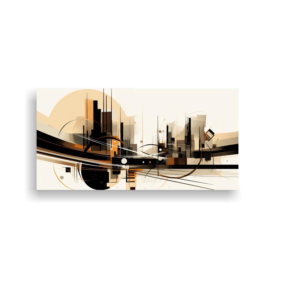 Cuadro skyline abstracto con arcos finos