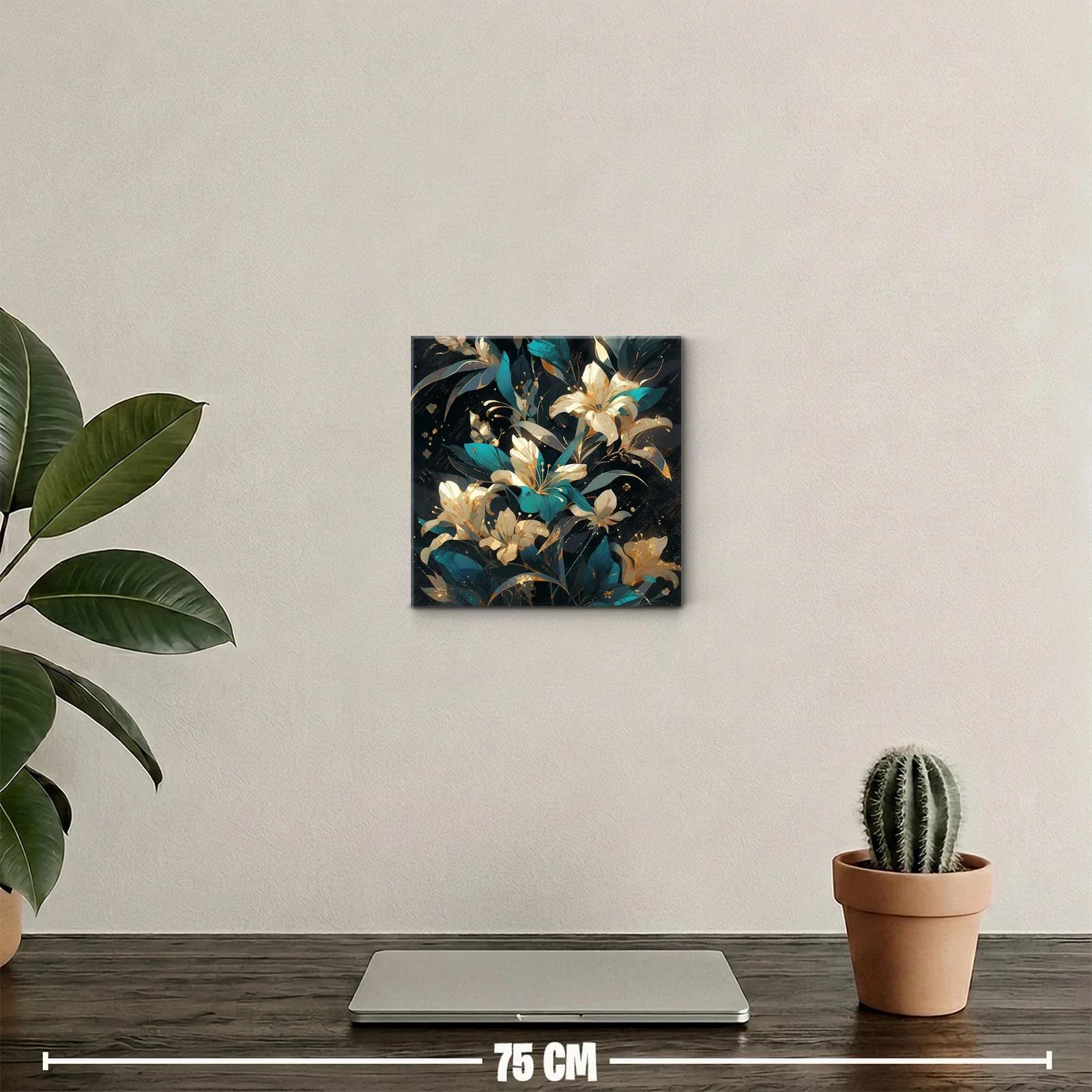 Elegancia natural de lirios en tonos oscuros y dorados — miniatura 2