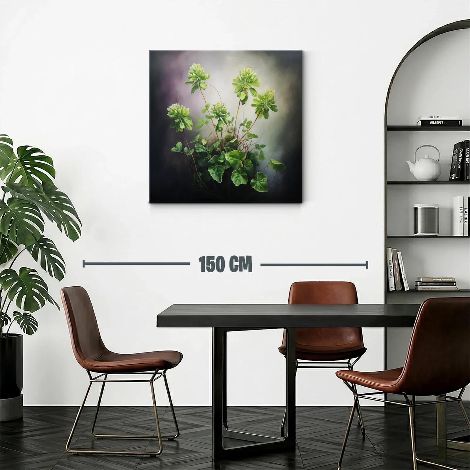 Elegancia natural con tréboles verdes y hojas exuberantes — miniatura 2
