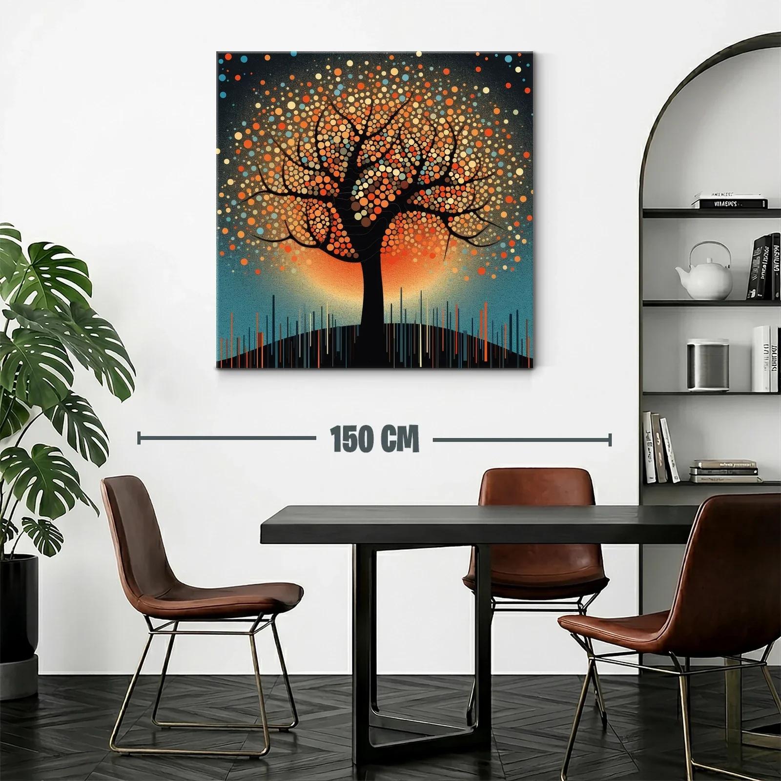 Árbol vibrante con motivos circulares en tonos cálidos — miniatura 2