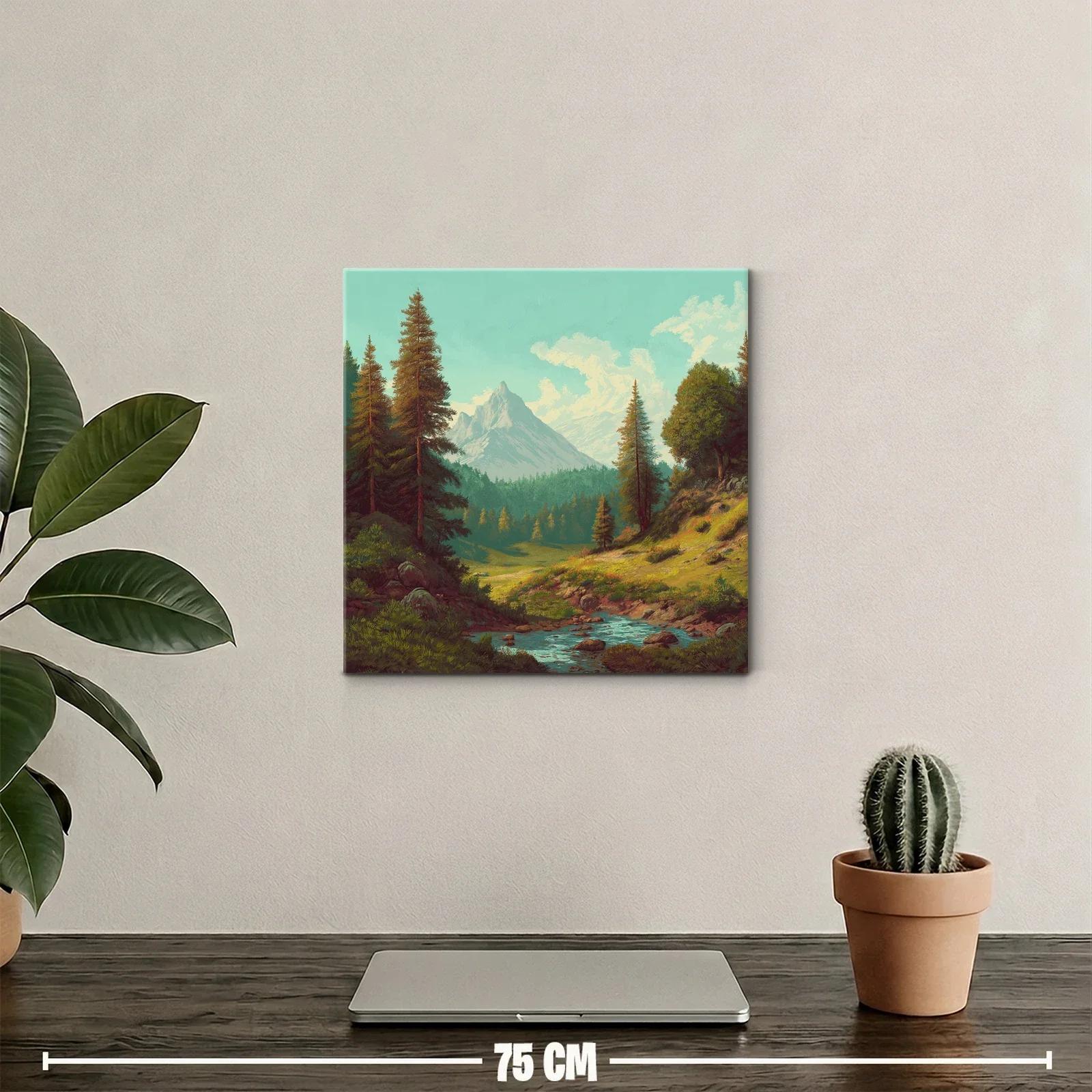 Paisaje natural con río y montañas en calma — miniatura 2