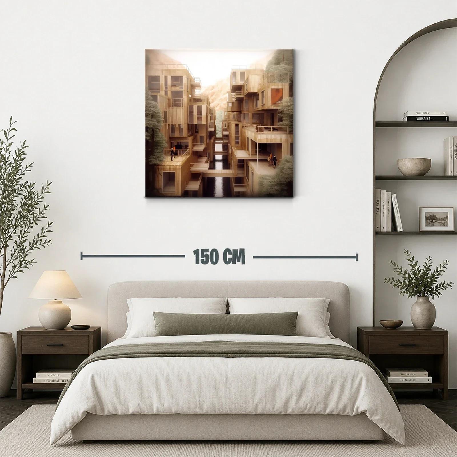Arquitectura moderna con detalles en madera y reflejos naturales — miniatura 3