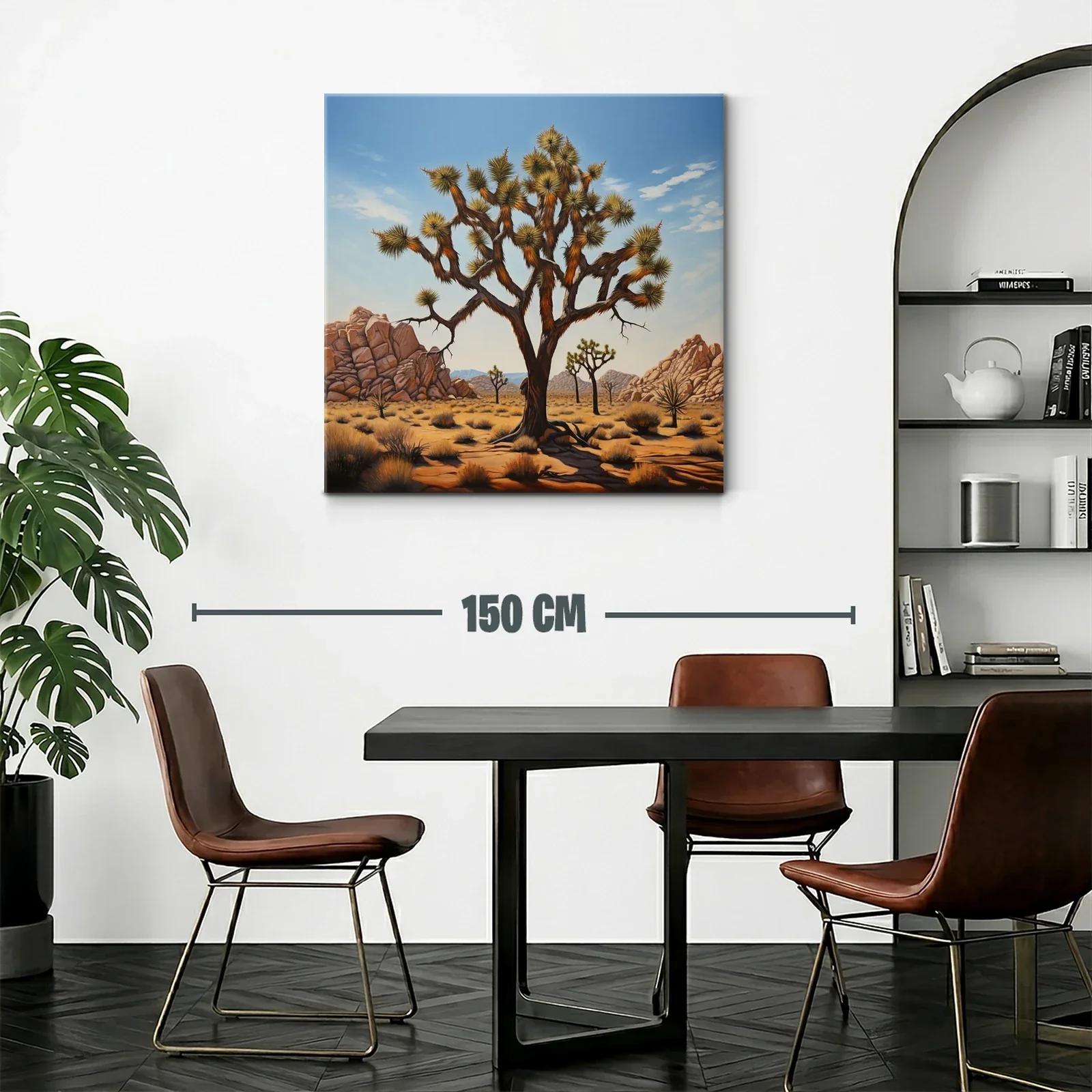 Árbol desértico en paisaje rocoso al atardecer — miniatura 2