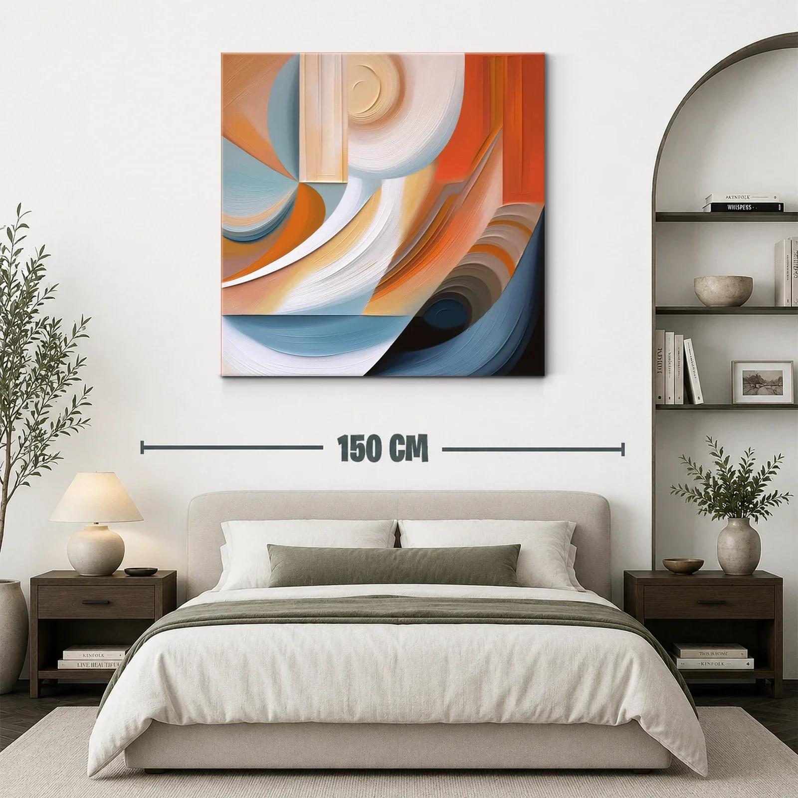 Composición abstracta con formas curvas y tonos cálidos — miniatura 3