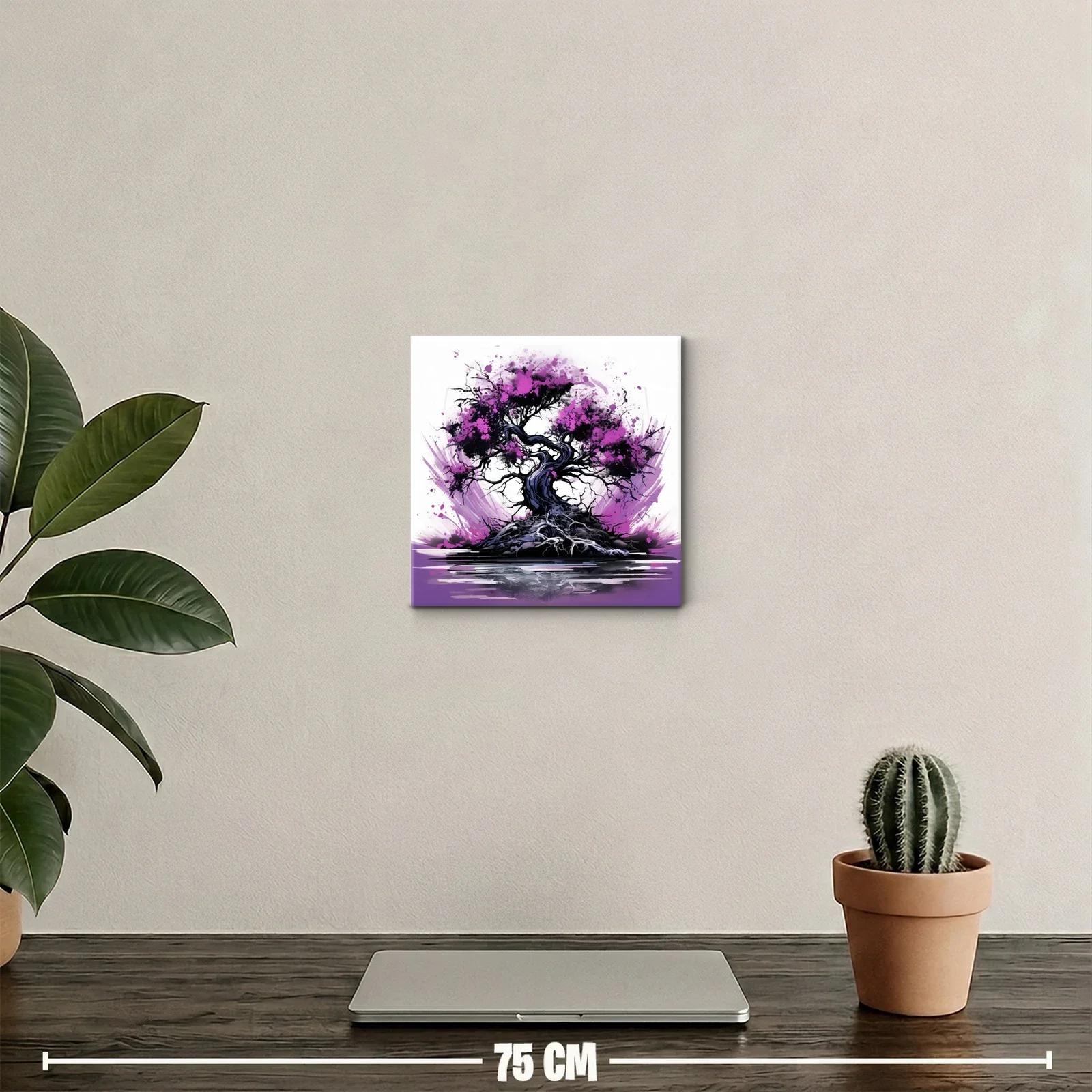 Árbol mágico en tonos morados y negros vibrantes — miniatura 2