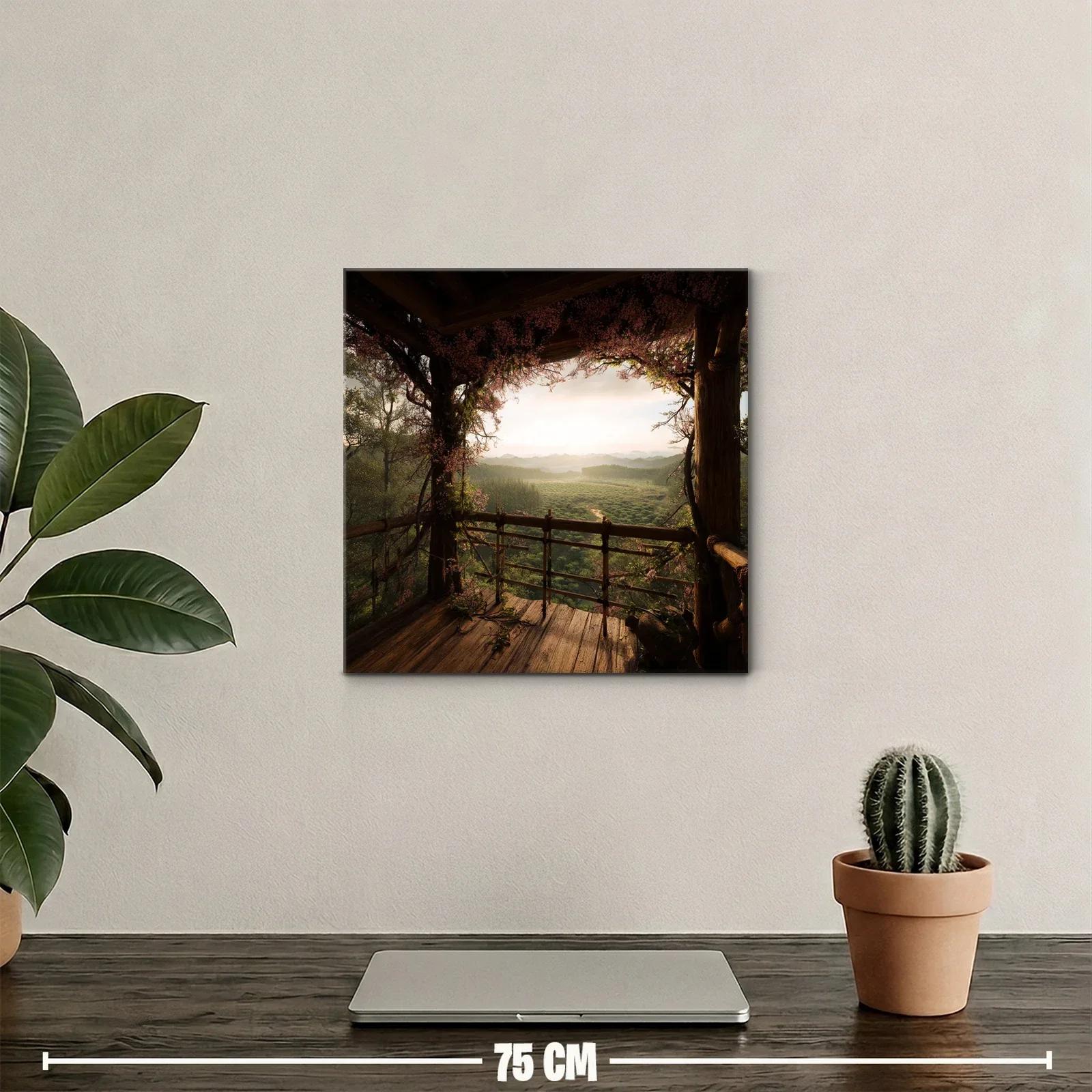 Vistas Naturales Desde Terraza Entre Flores y Madera — miniatura 2