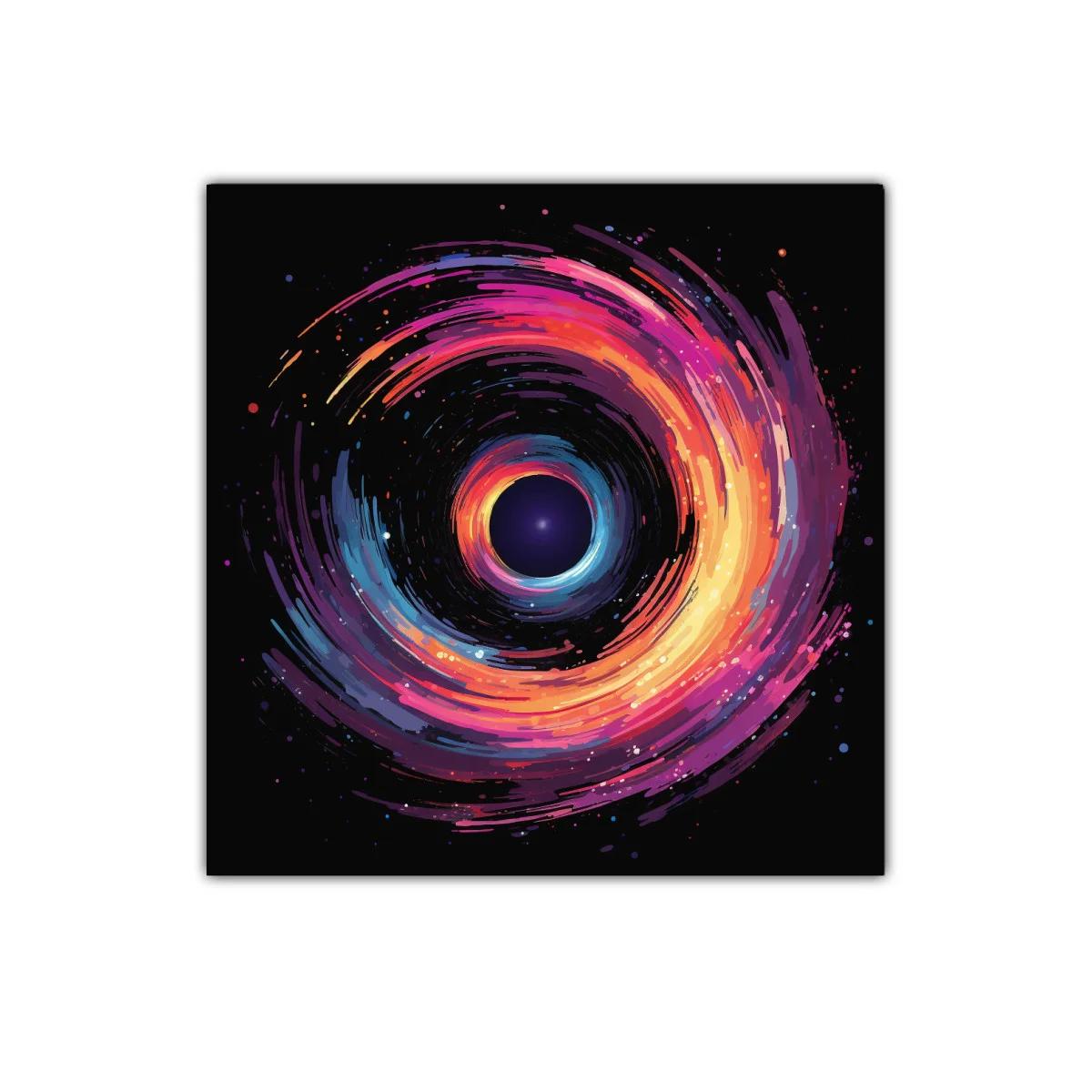 Espiral cósmica en vibrantes tonos cálidos y fríos