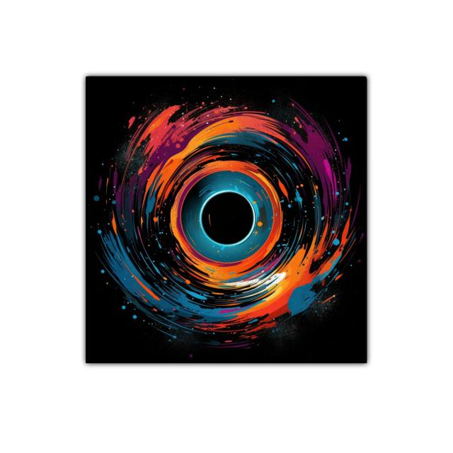 Cuadro abstracto con explosión de colores vibrantes