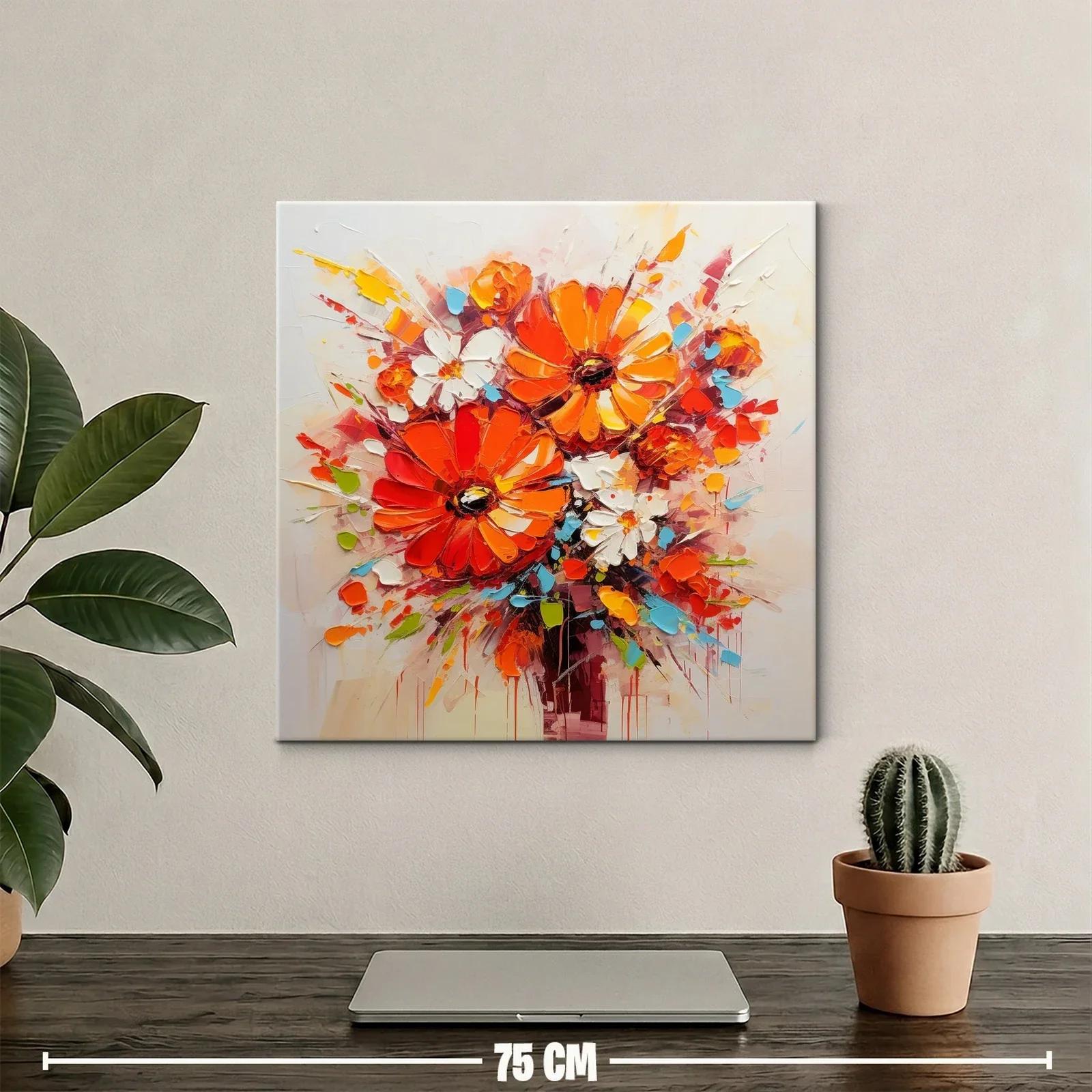 Llamativo ramo de flores en tonos cálidos y vibrantes — miniatura 2