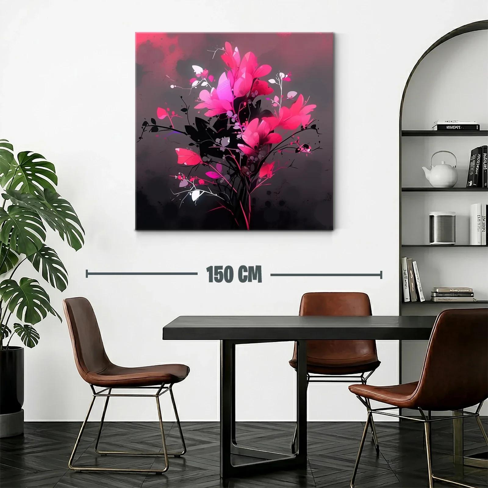 Ramo de flores vibrantes en tonos fucsia y negro — miniatura 2