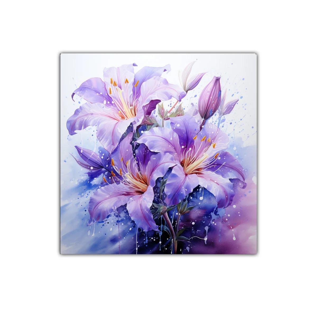 Flores Líricas en Tonos Violetas y Lilas