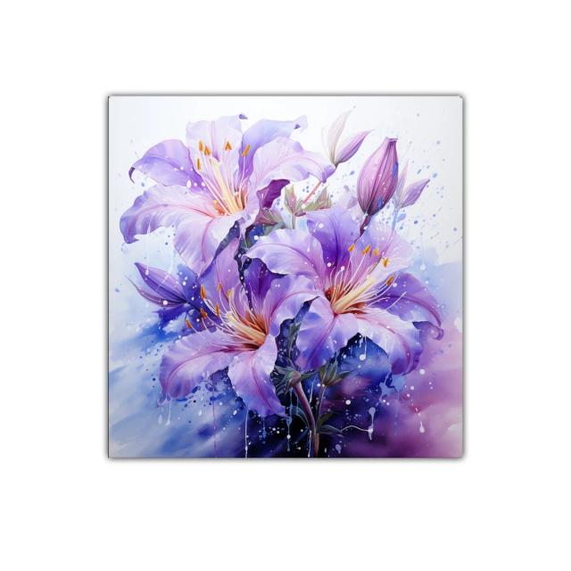 Flores Líricas en Tonos Violetas y Lilas