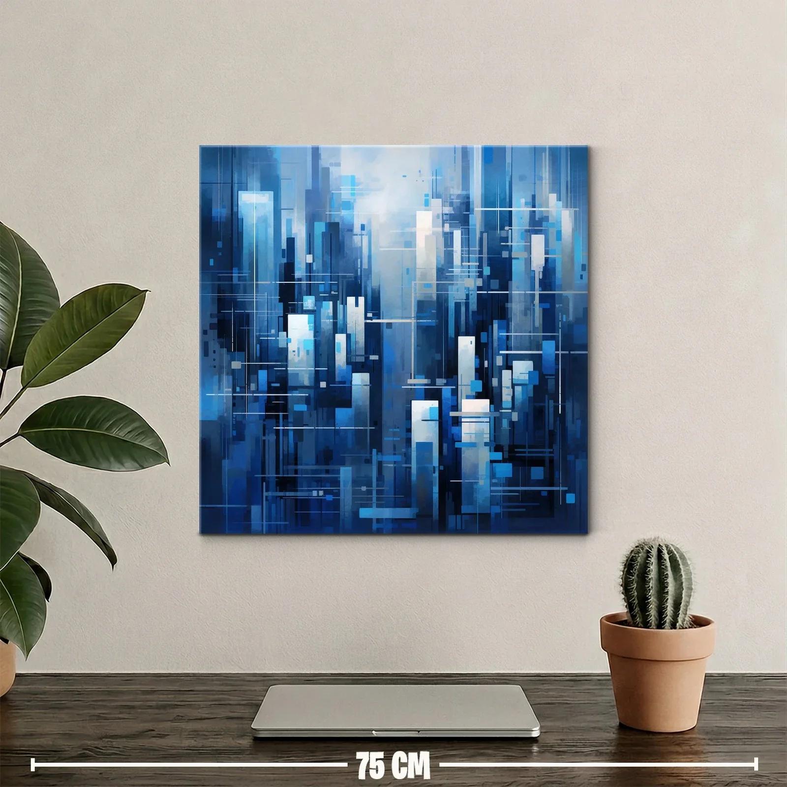 Composición abstracta en tonos azules y blancos — miniatura 2
